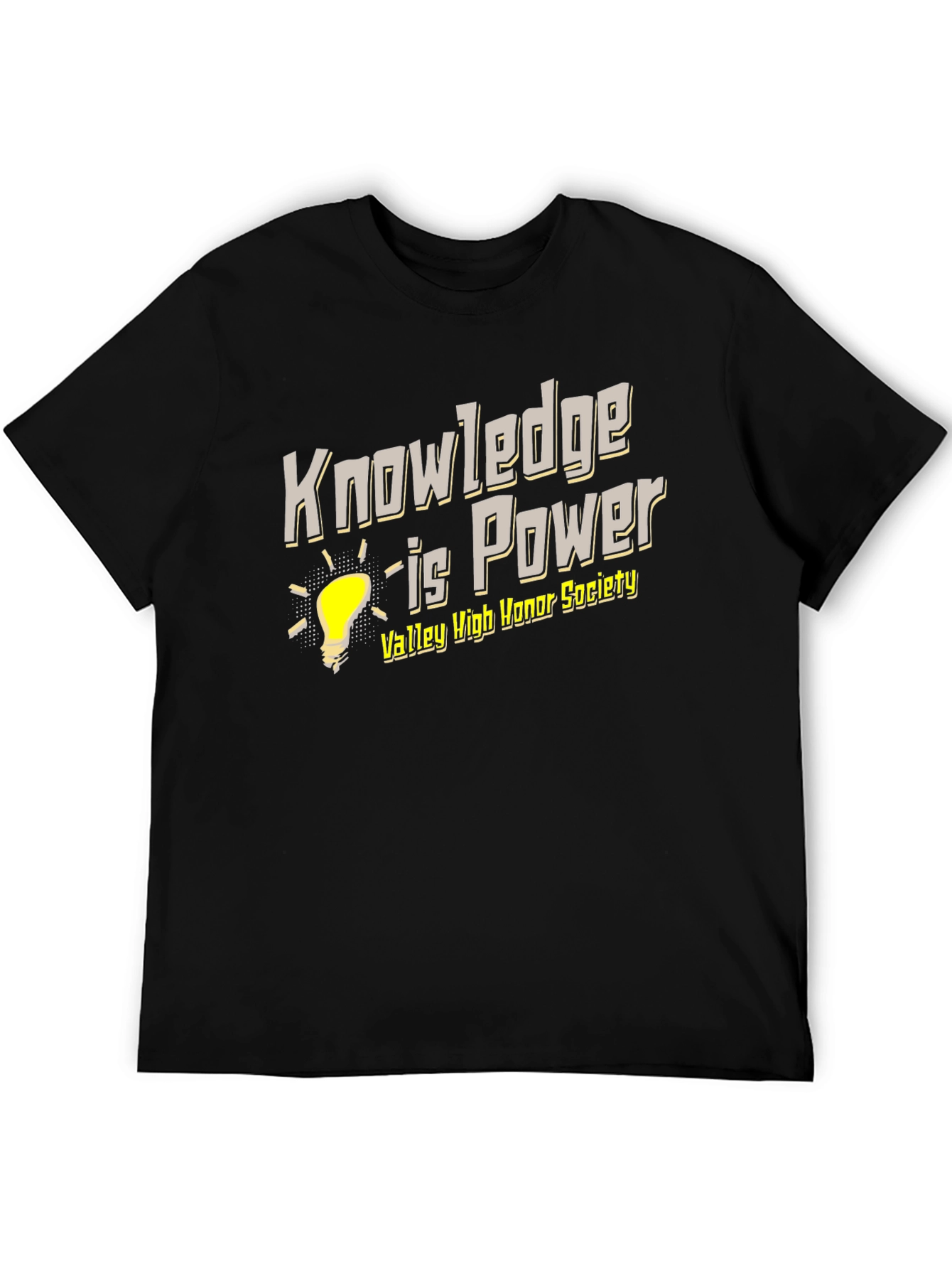Black Knowledge is Power T-Shirt - Valley High Honor Society view 5