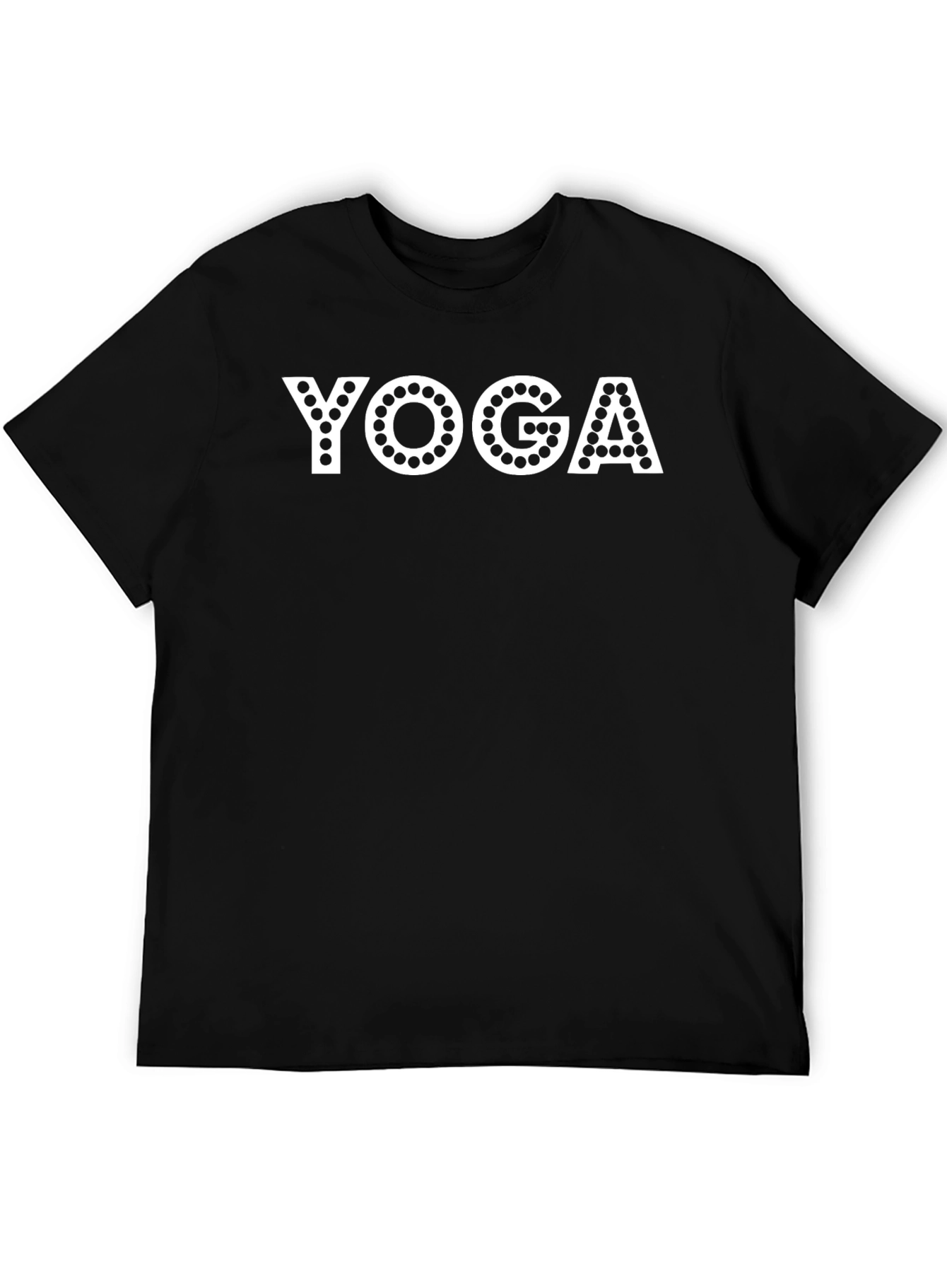 Black Yoga Graphic Tee - Black Cotton Blend Comfort Fit view 5