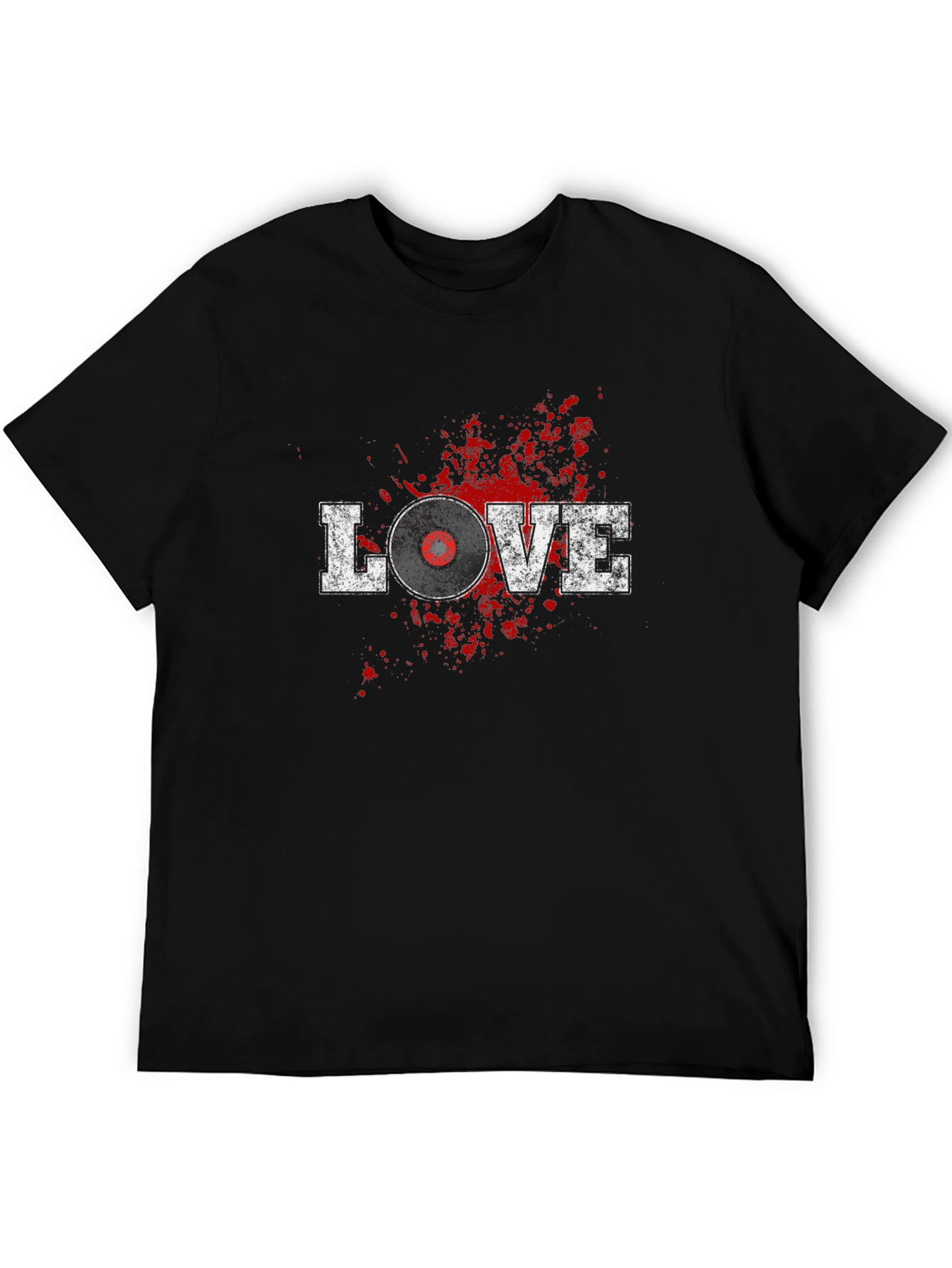 Black Love Vinyl Record T-Shirt - Retro Music Tee view 5