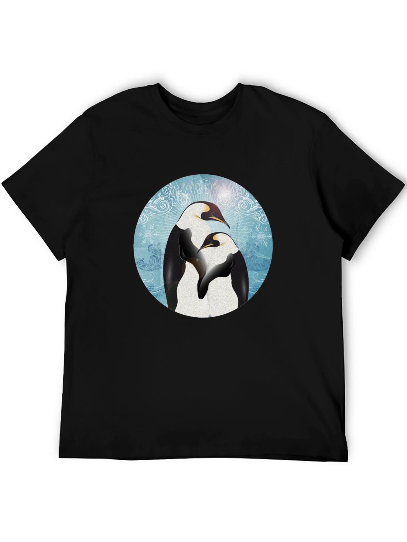 Black Penguin Love Graphic T-Shirt - Black view 5