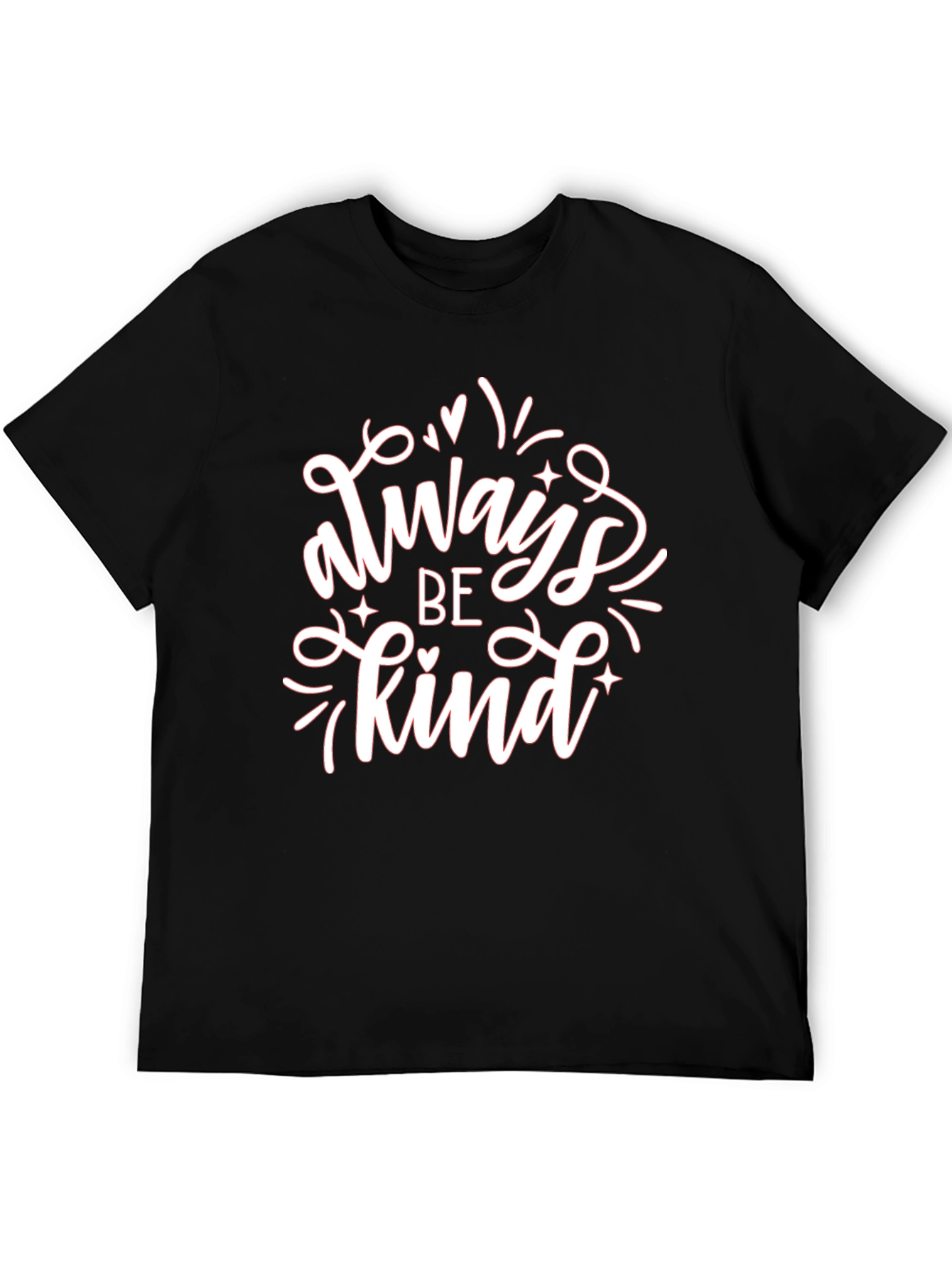 Black Always Be Kind Graphic Tee - Soft Cotton Blend view 5