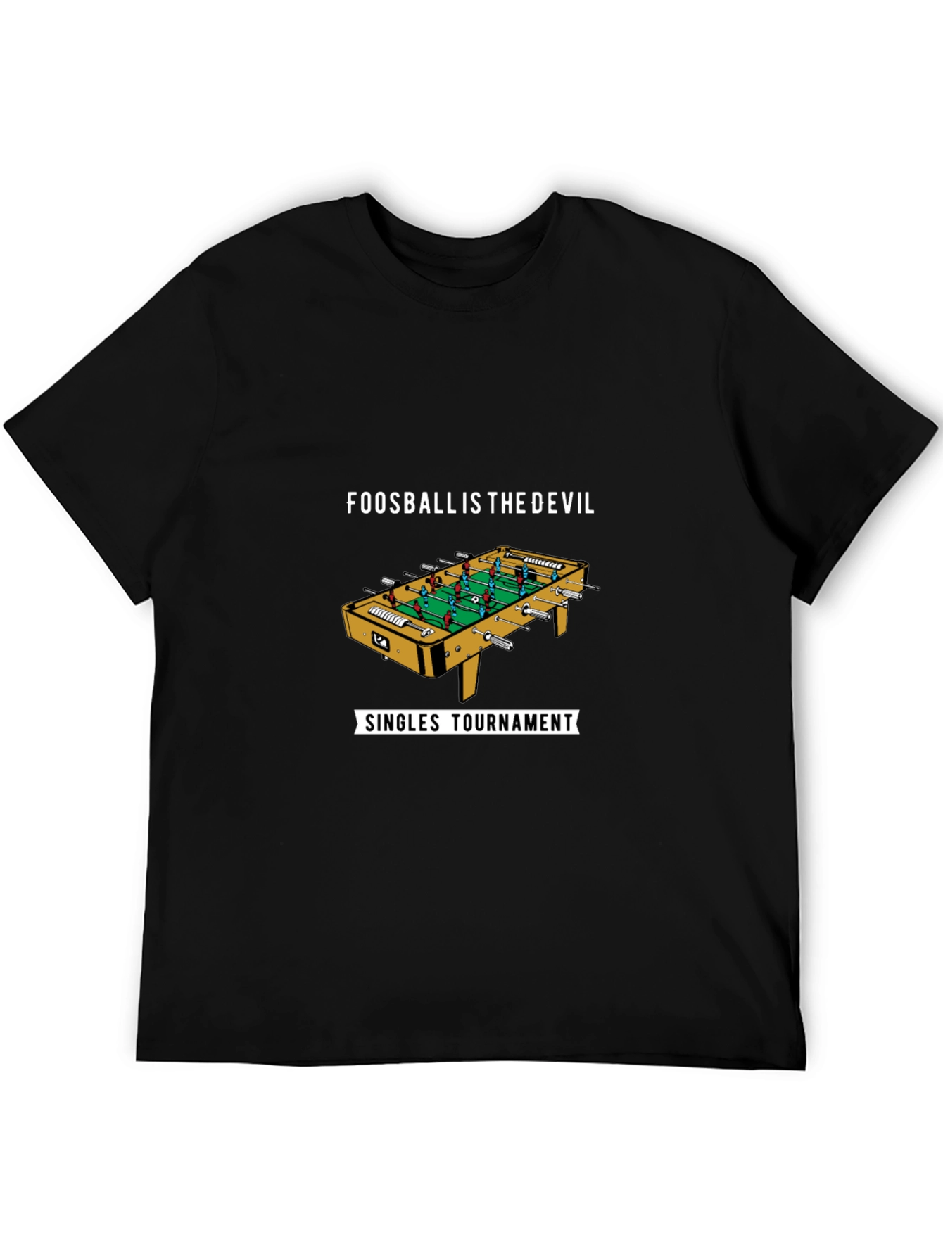 Black Foosball is the Devil T-Shirt view 5