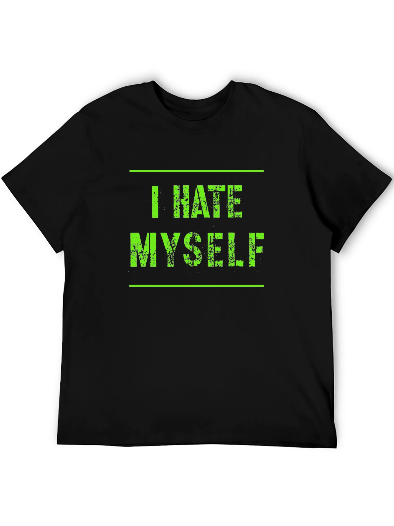 Black I Hate Myself Graphic Tee - Black view 5