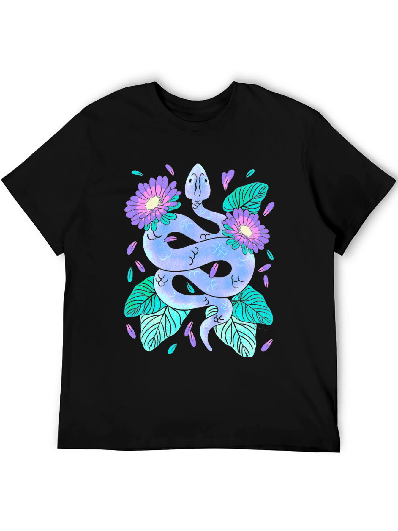 Black Mystic Snake Graphic Tee view 5
