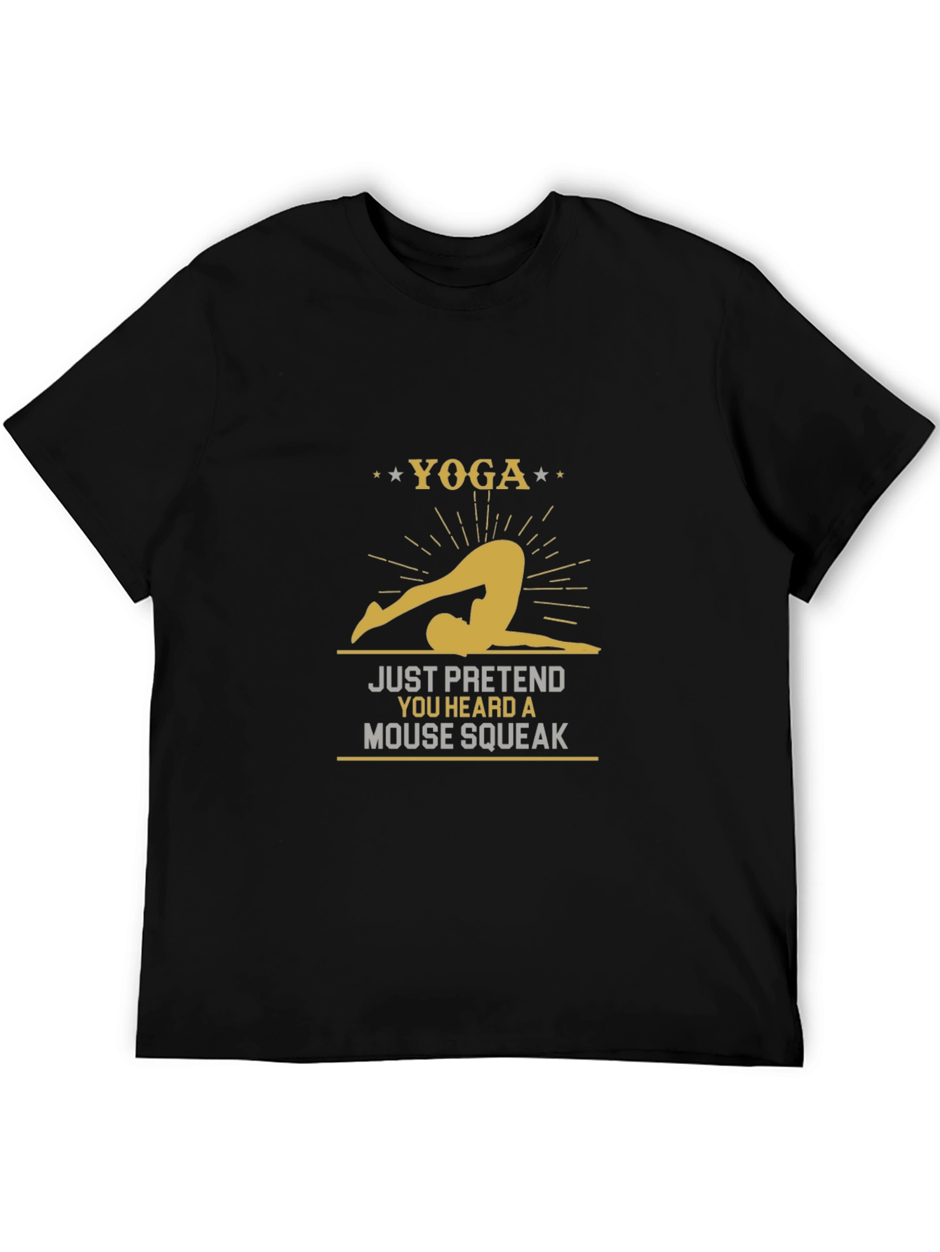 Black Yoga Mouse Squeak T-Shirt view 5