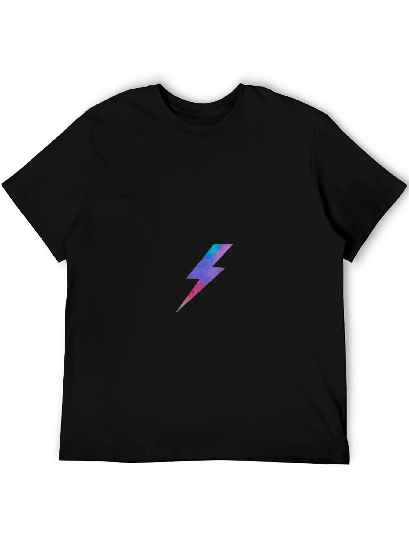 Black Electric Bolt Graphic Tee - Mens Black T-Shirt view 5