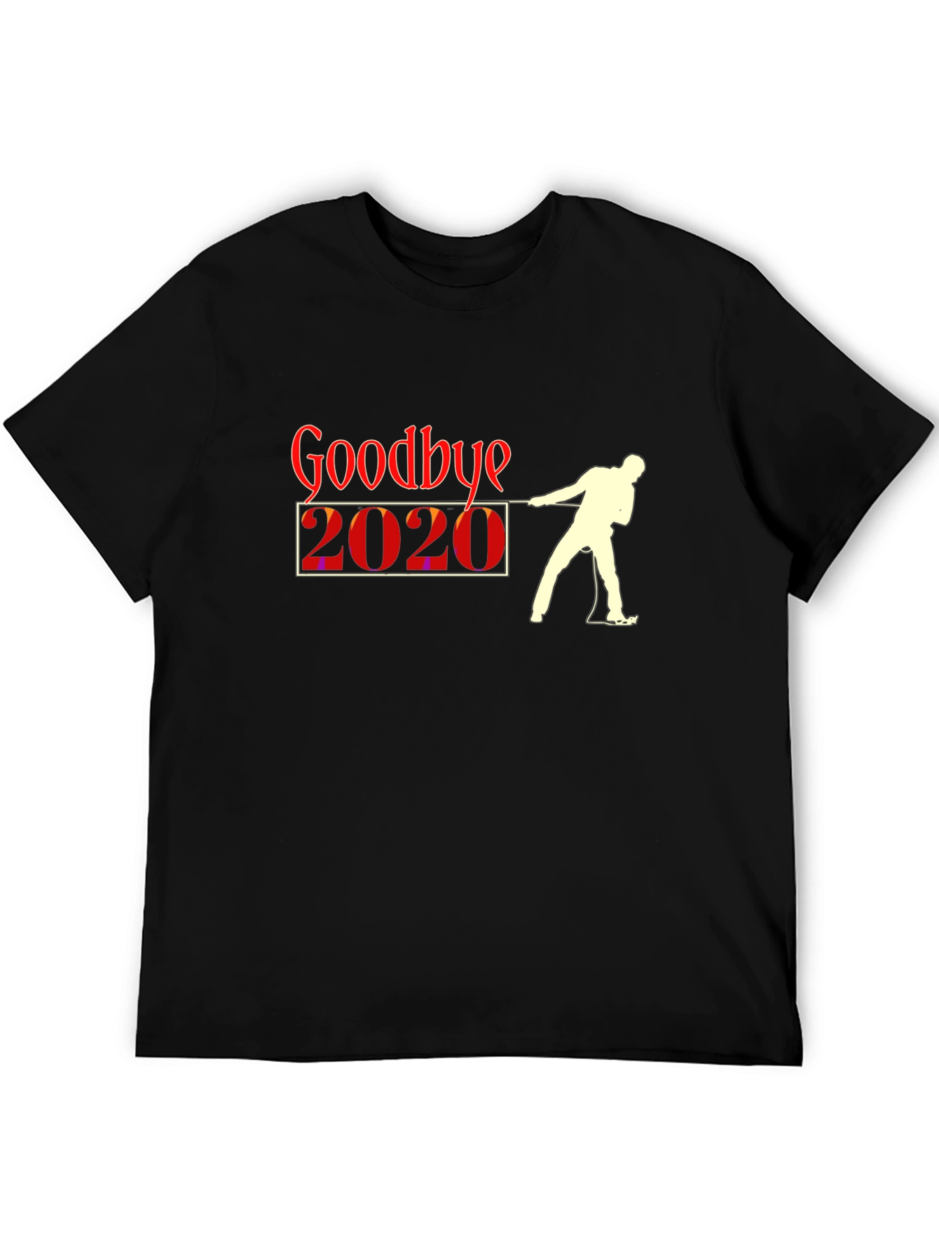 Black Goodbye 2020 Black Graphic T-Shirt view 5