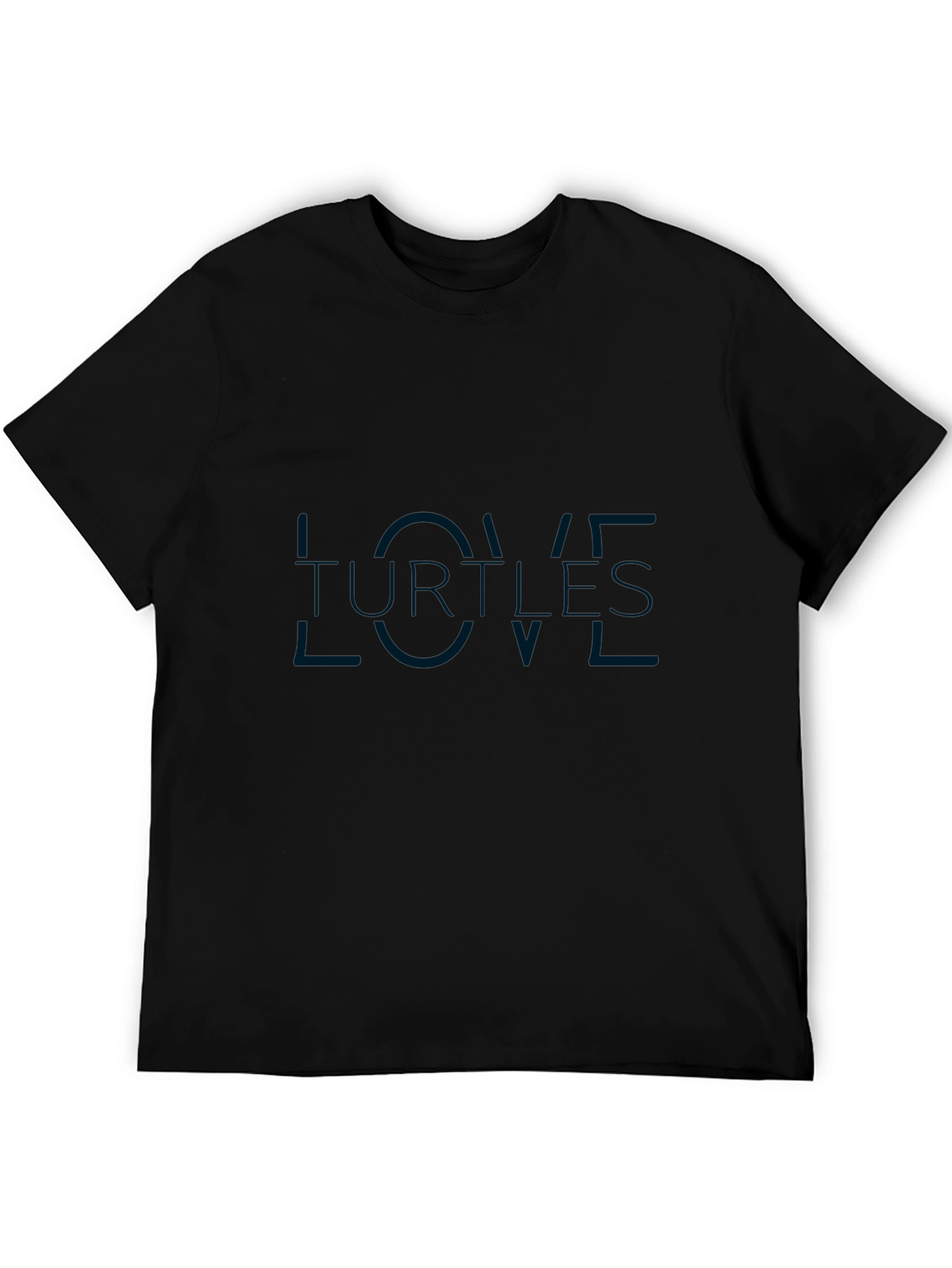 Black Love Turtles Graphic Tee - Black view 5