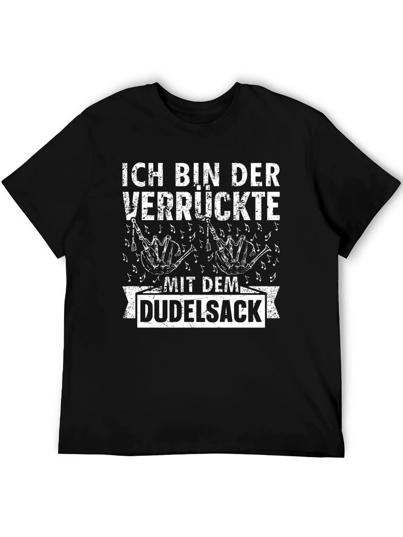 Black Funny Bagpipe T-Shirt - Ich Bin Der Verrückte view 5