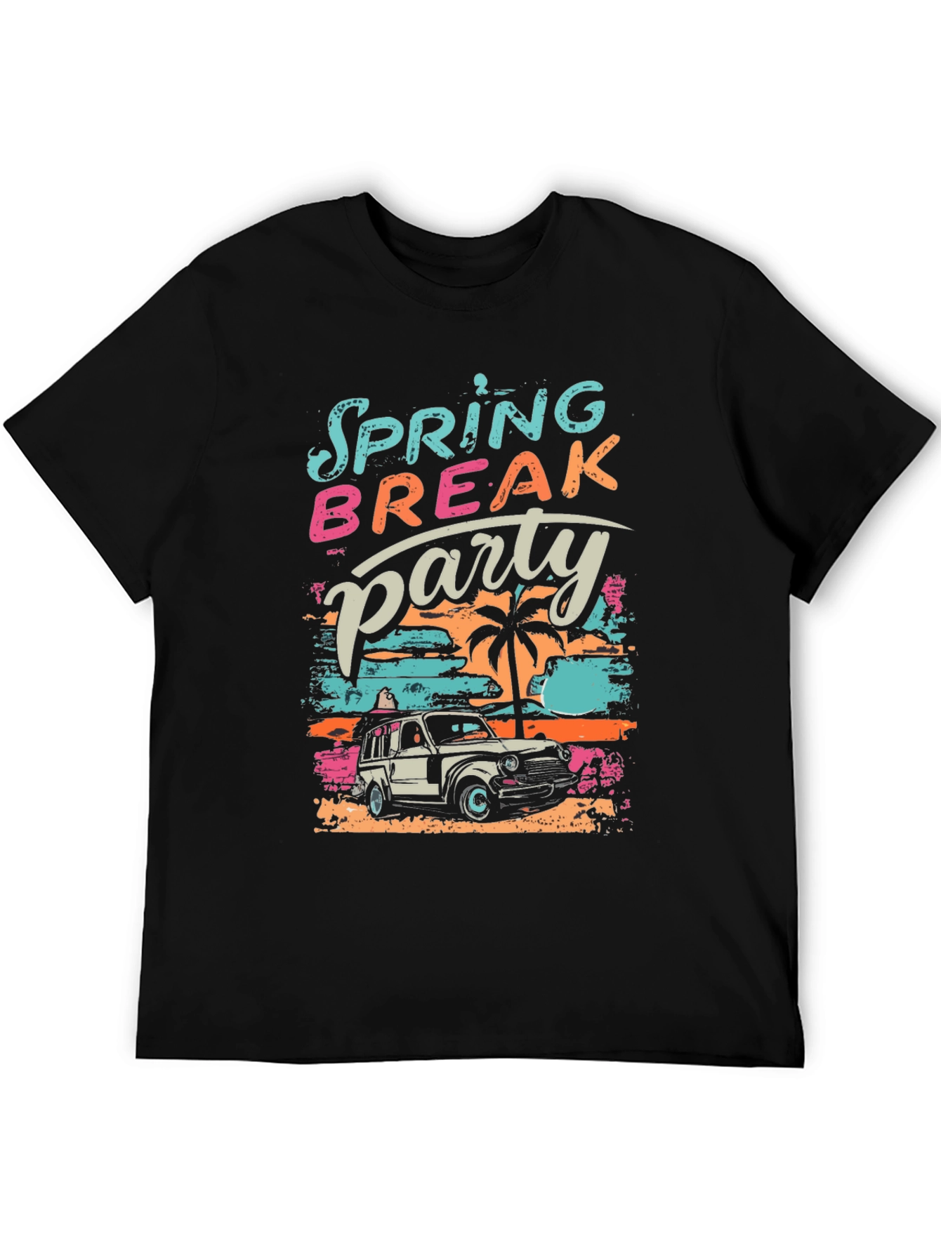 Black Spring Break Party Graphic T-Shirt view 5