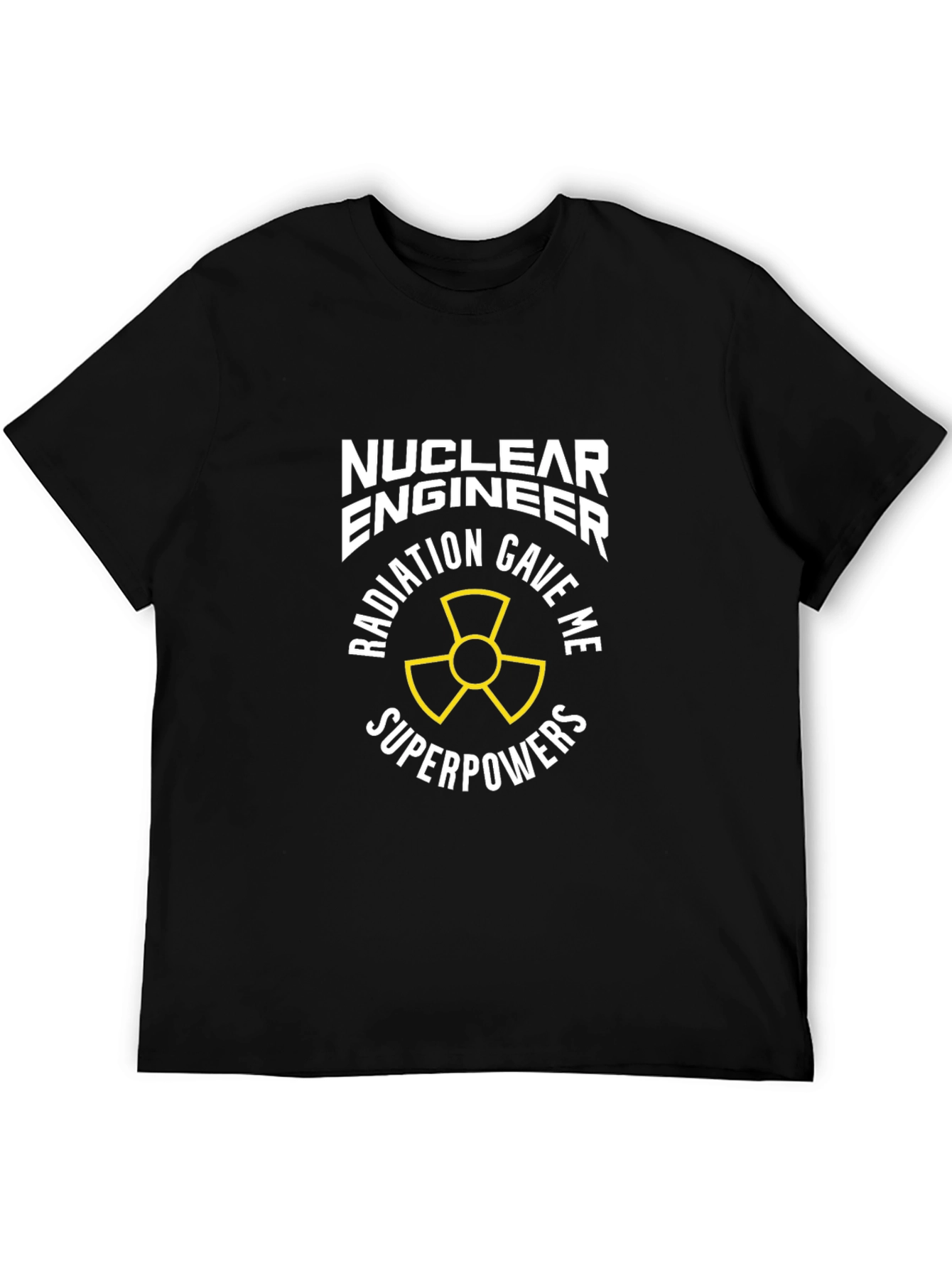 Black Nuclear Engineer Radiation Superpowers T-Shirt view 5