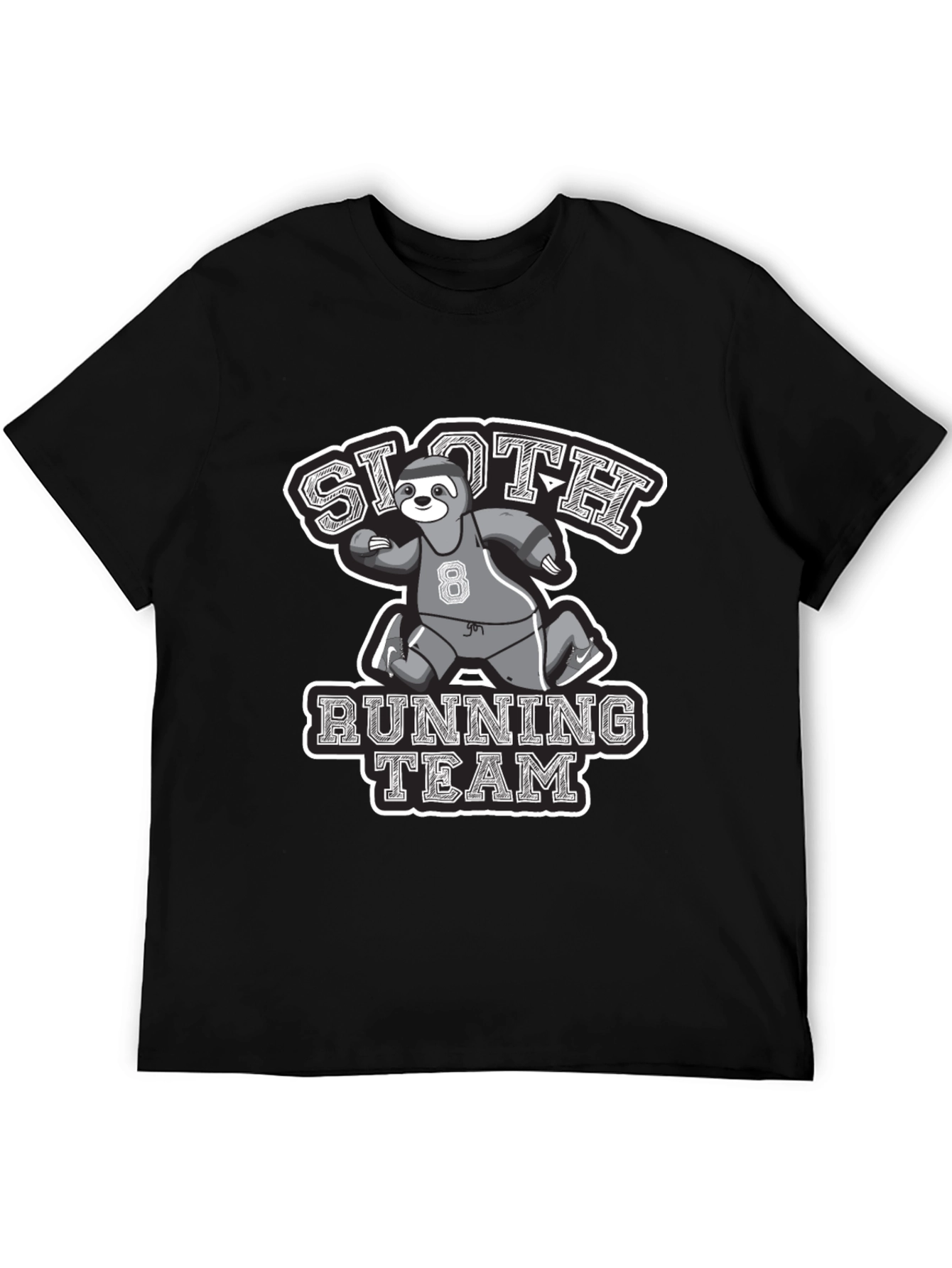 Black Sloth Running Team Graphic Tee view 5