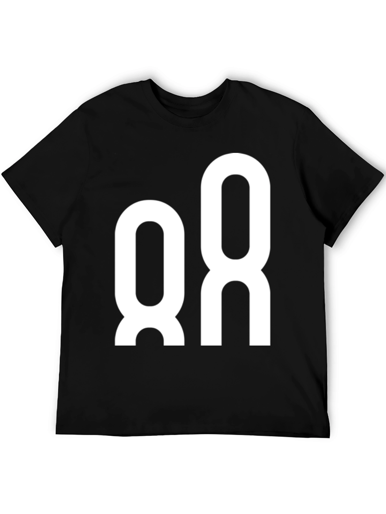 Black Modern White Graphic Tee view 5