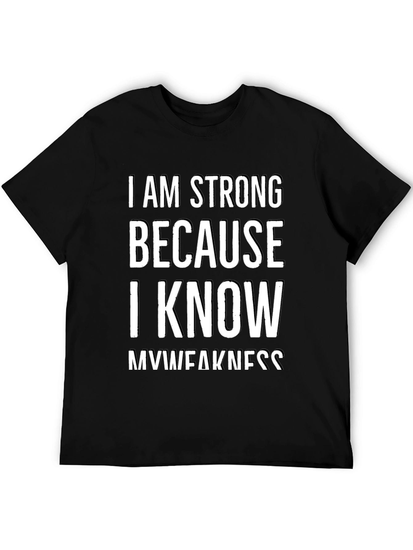 Black I Am Strong Men's Graphic T-Shirt view 5