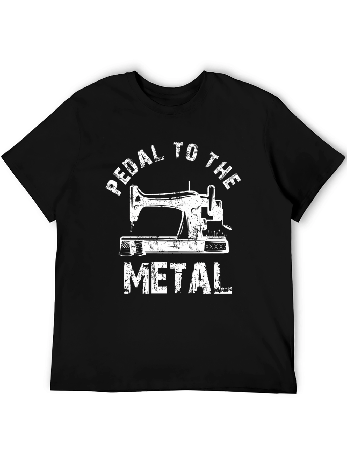 Black Pedal to the Metal Sewing Machine T-Shirt view 5