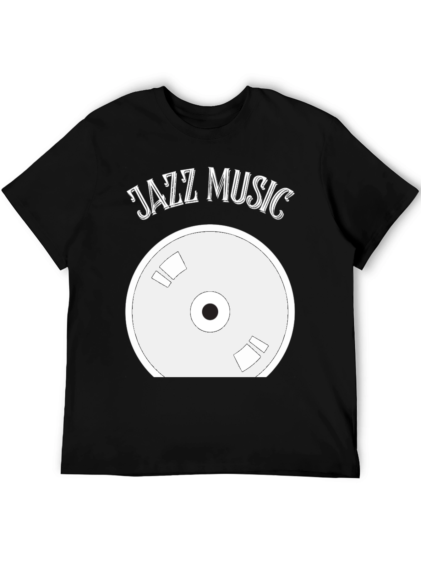 Black Jazz Music Record T-Shirt - Cool Music Lover Tee view 5