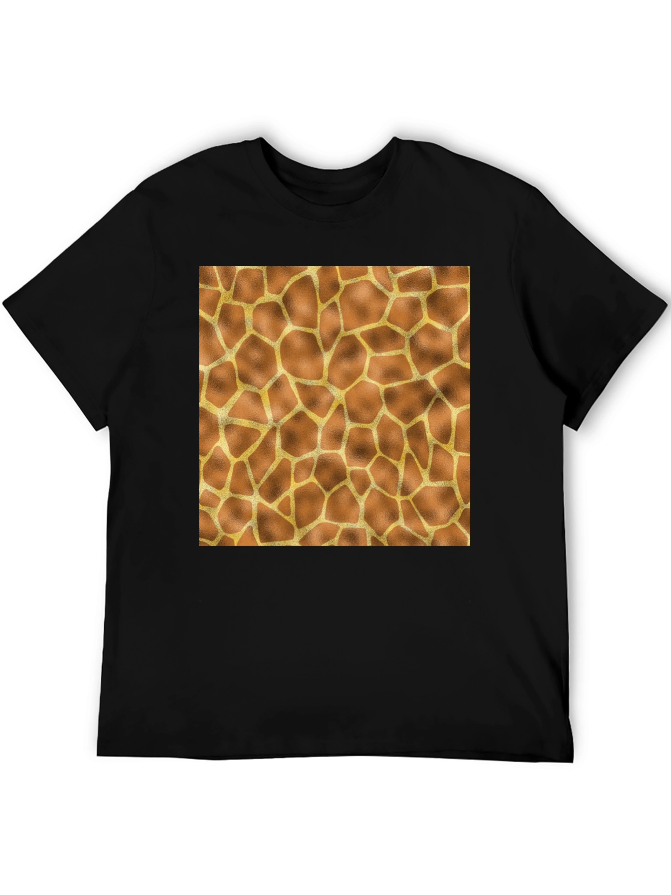 Black Giraffe Print Tee - Stylish Animal Pattern T-Shirt view 5