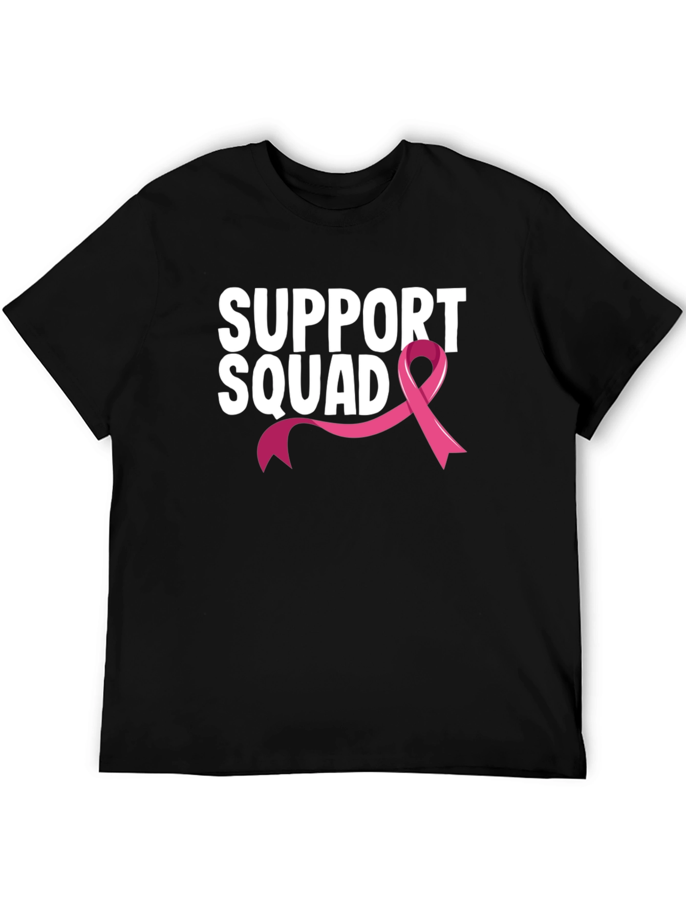 Black Support Squad Breast Cancer Awareness T-Shirt view 5
