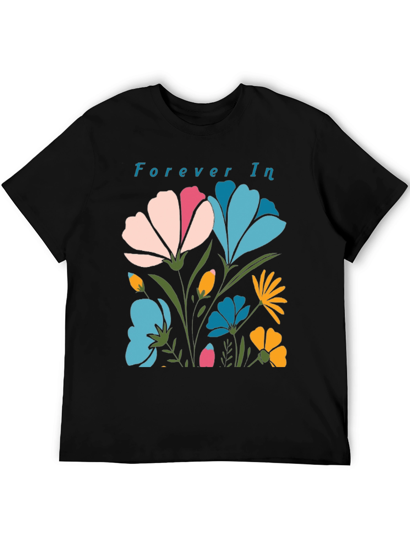 Black Forever In Floral T-Shirt view 5