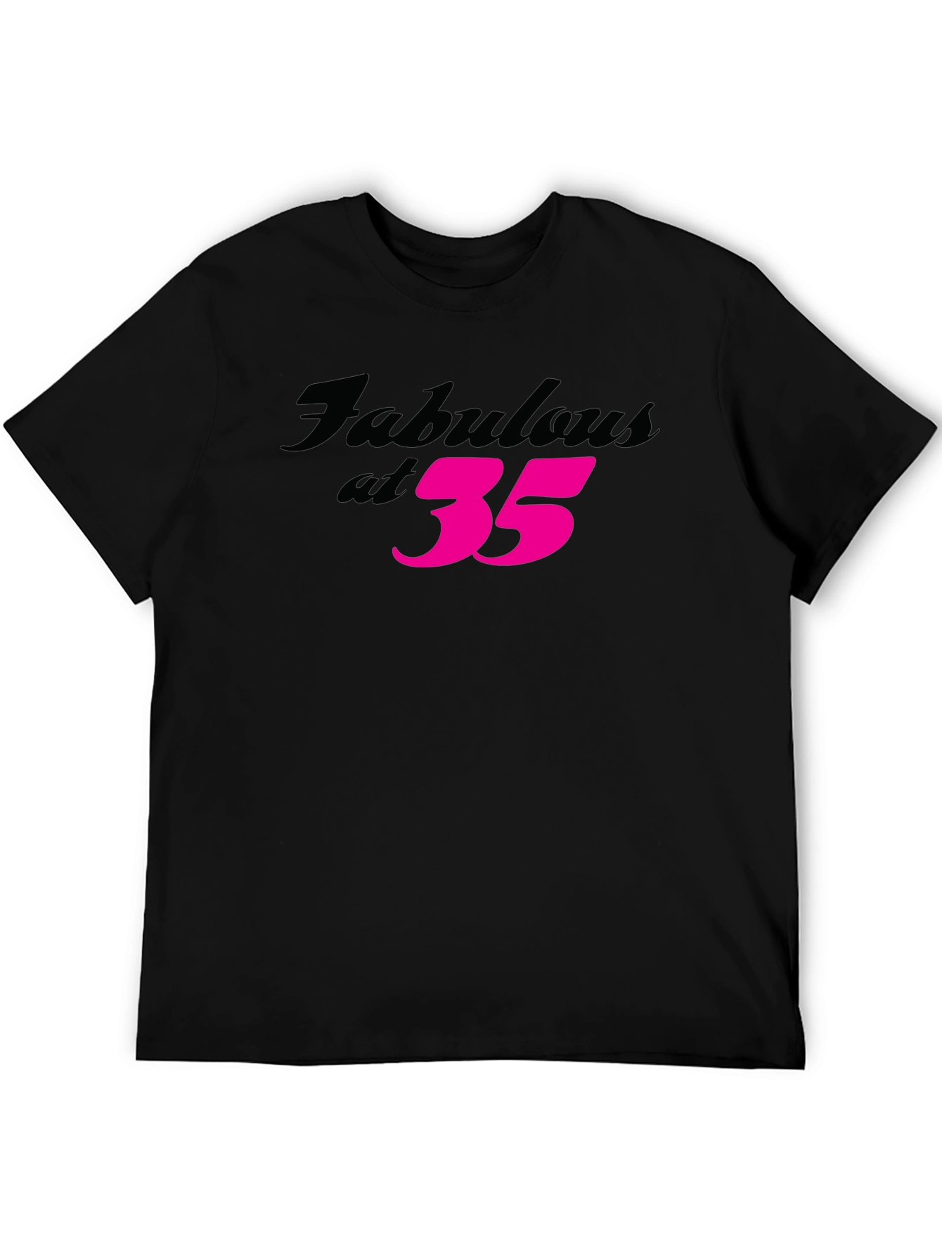 Black Fabulous at 35 Birthday T-Shirt view 5
