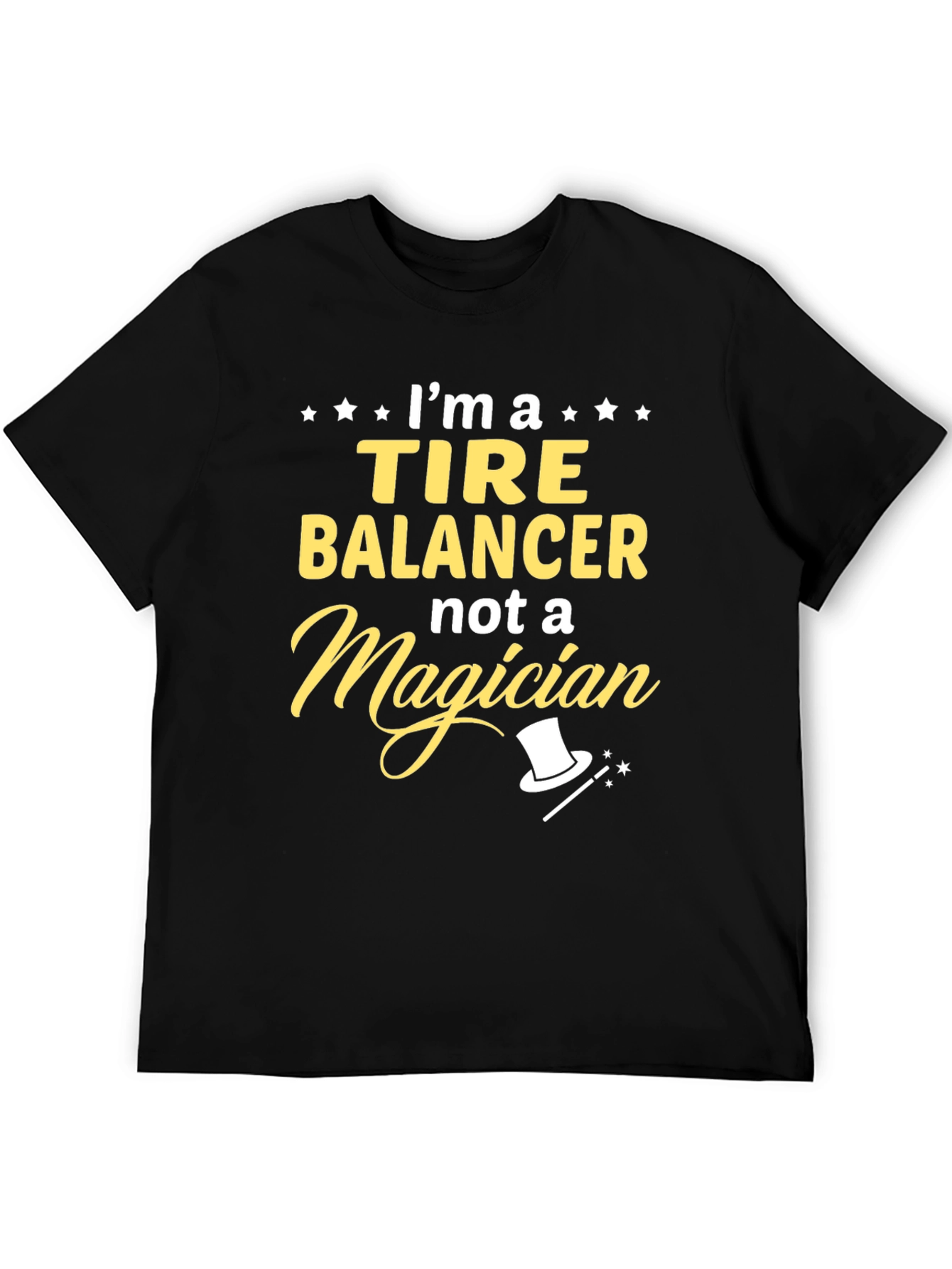 Black Tire Balancer Funny Job Profession T-Shirt view 5