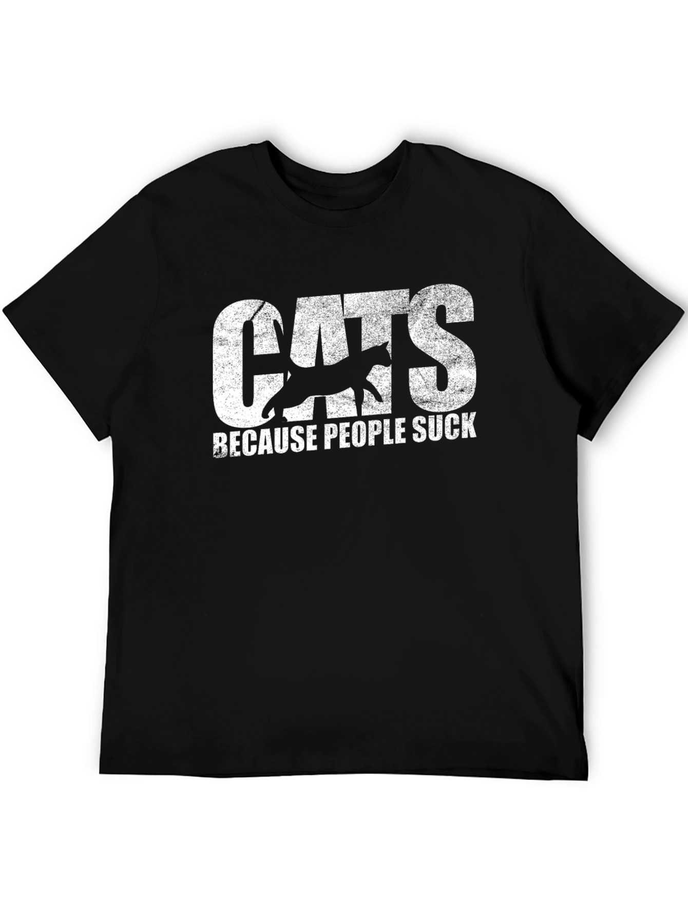 Black Cats Because People Suck Graphic Tee view 5