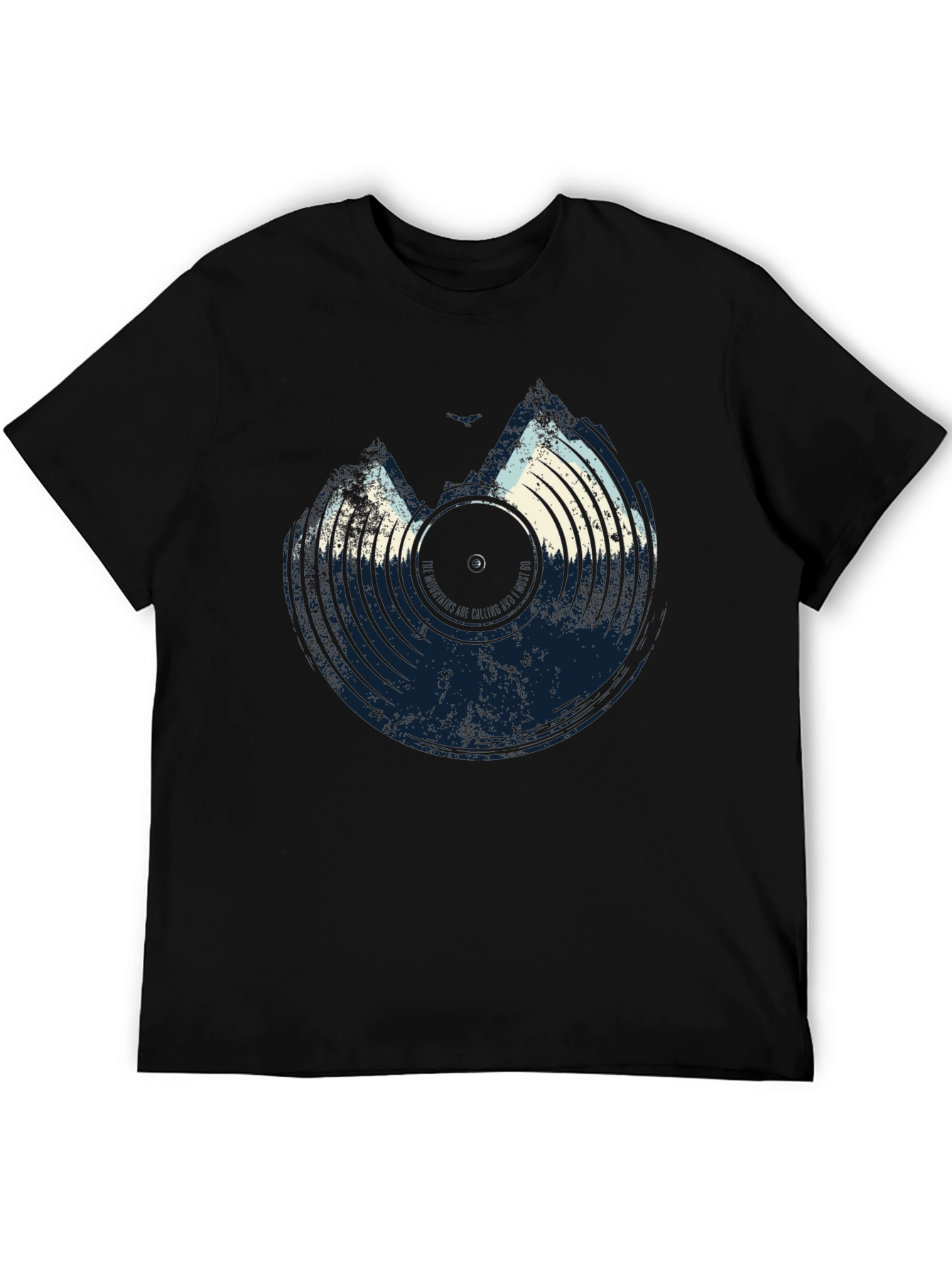 Black Vinyl Record Graphic Tee - Music Lover T-Shirt view 5