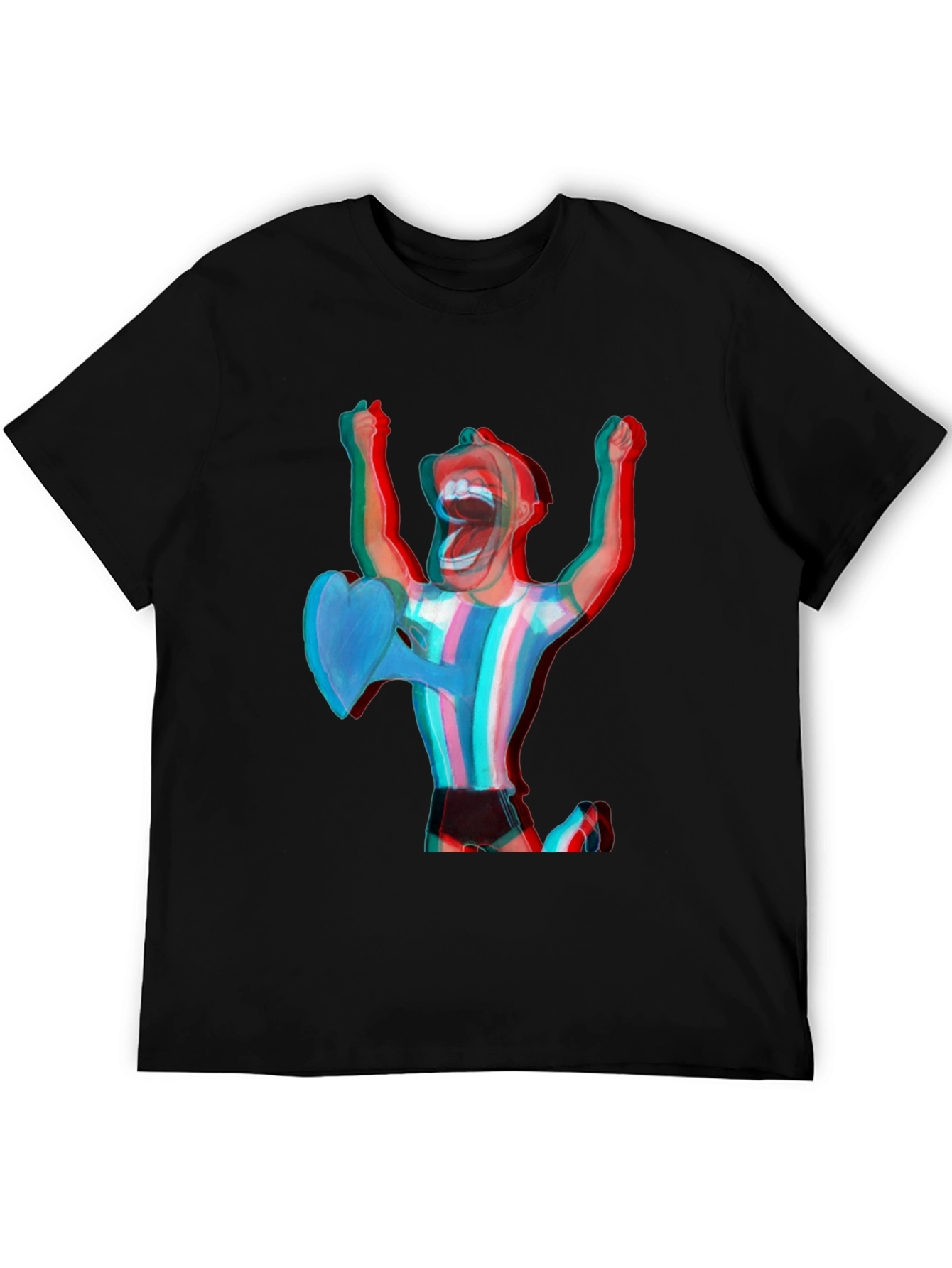 Black Stereoscopic Man T-Shirt view 5