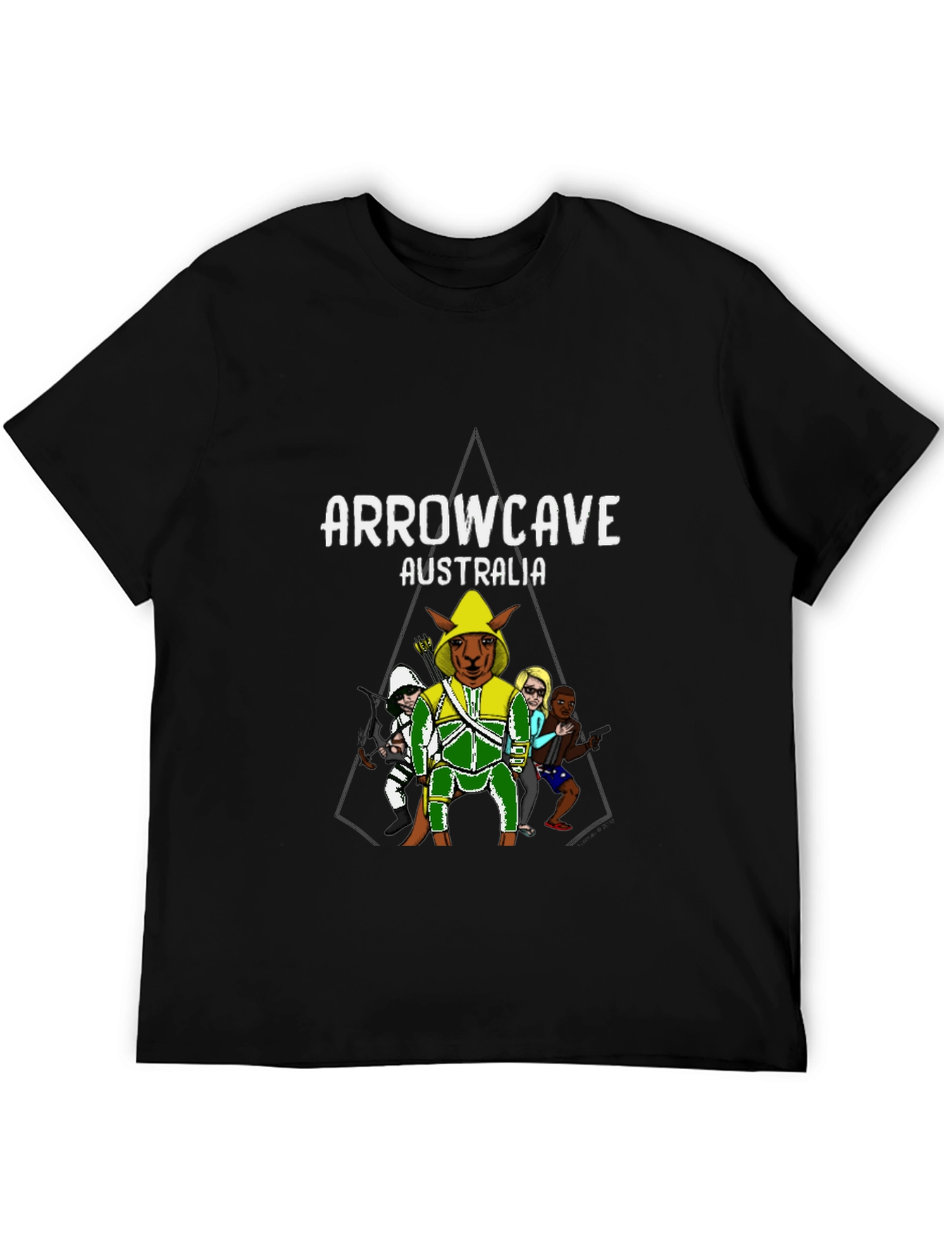 Black Arrowcave Australia T-Shirt Black view 5