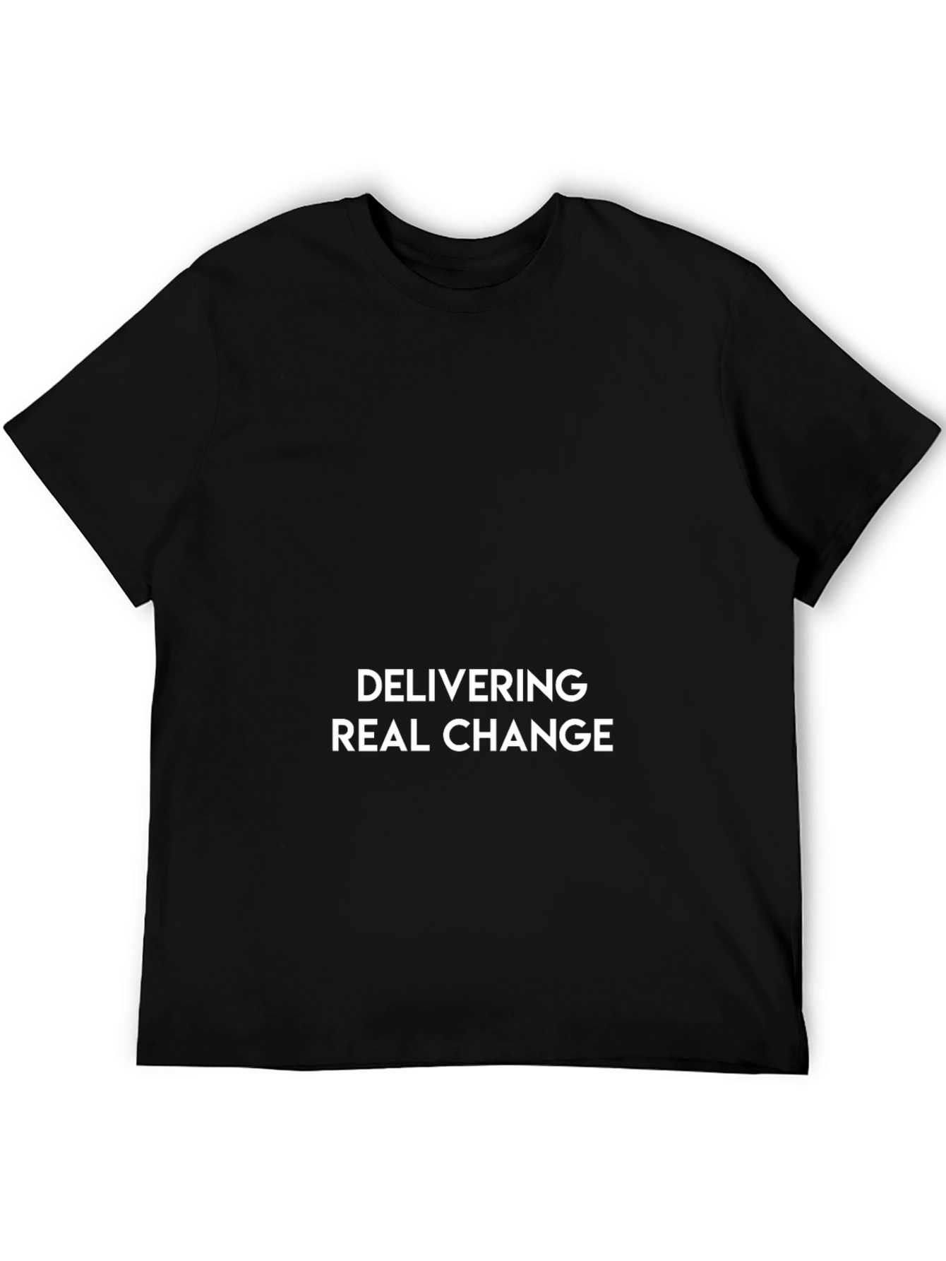 Black Delivering Real Change Black Graphic T-Shirt view 5