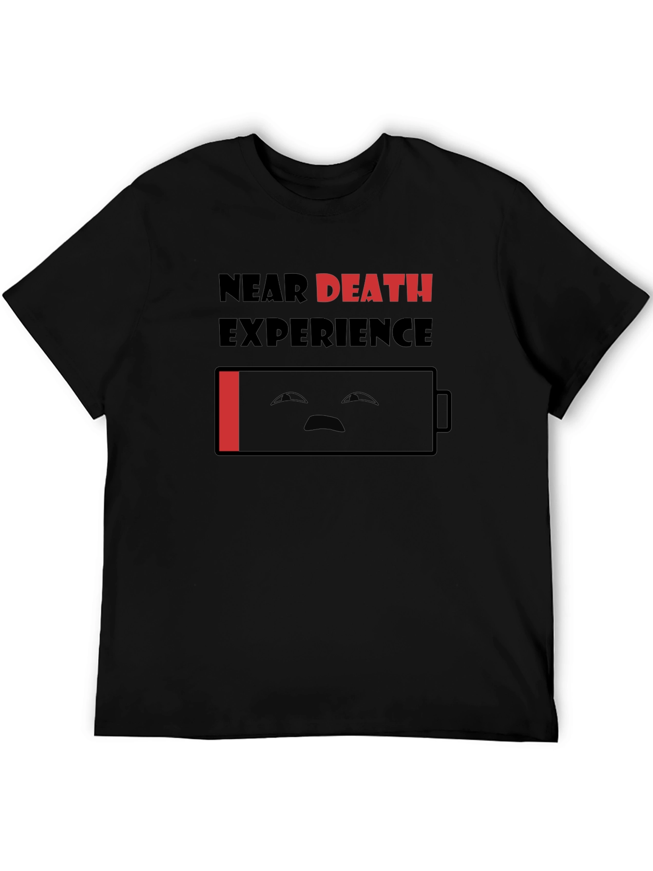 Black Near Death Experience Funny Graphic T-Shirt view 5