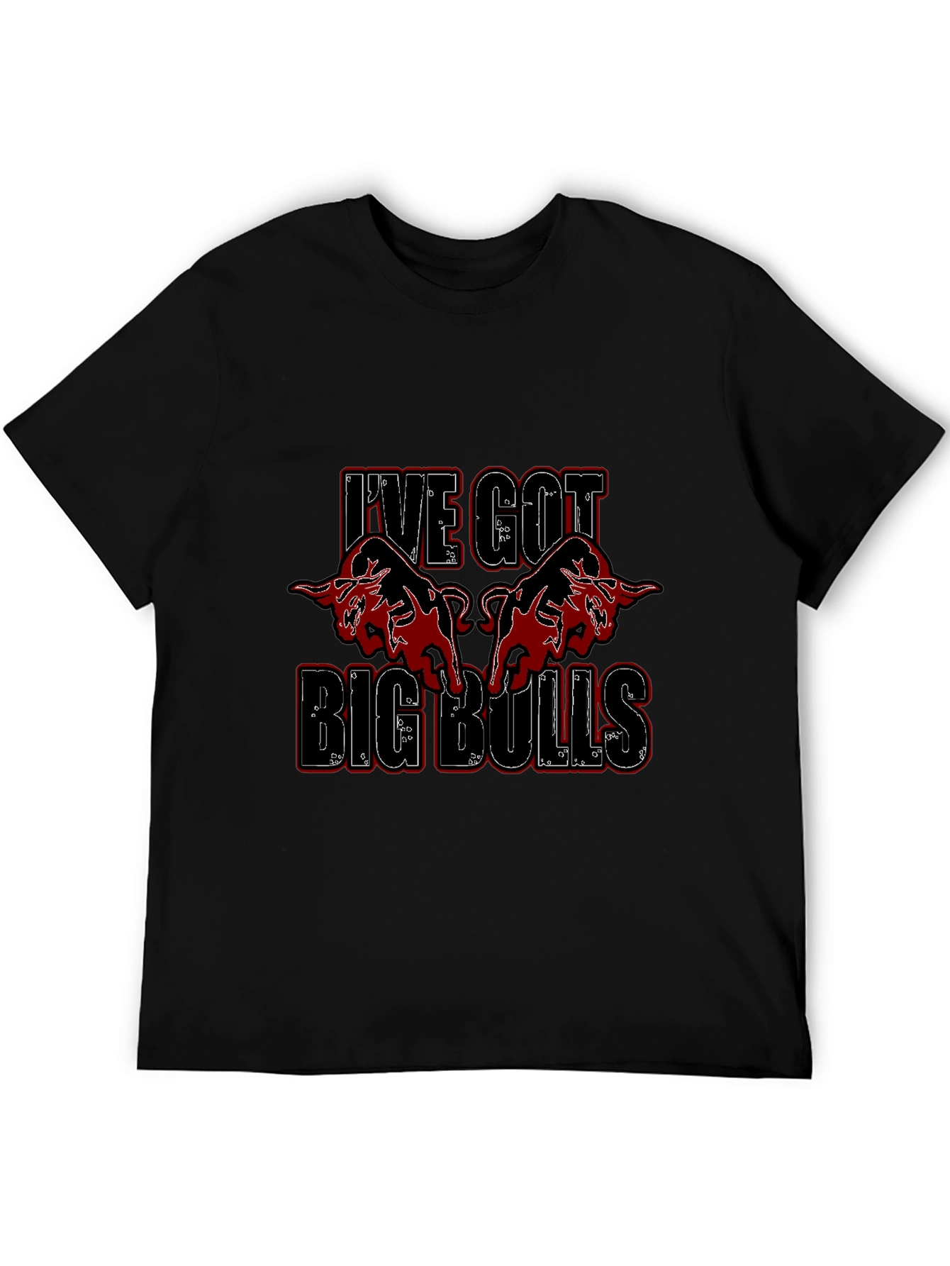 Black I've Got Big Bulls Graphic T-Shirt view 5