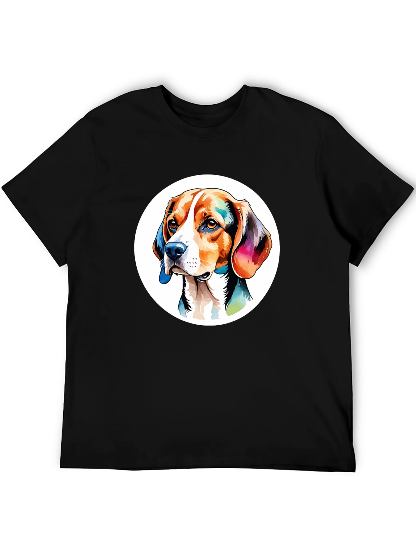 Black Dog Art Graphic Black T-Shirt view 5