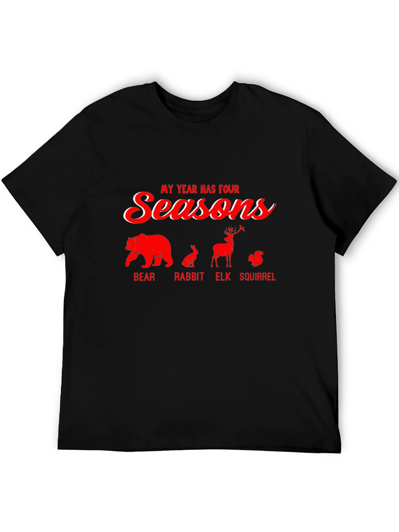 Black My Year Has Four Seasons Graphic T-Shirt view 5