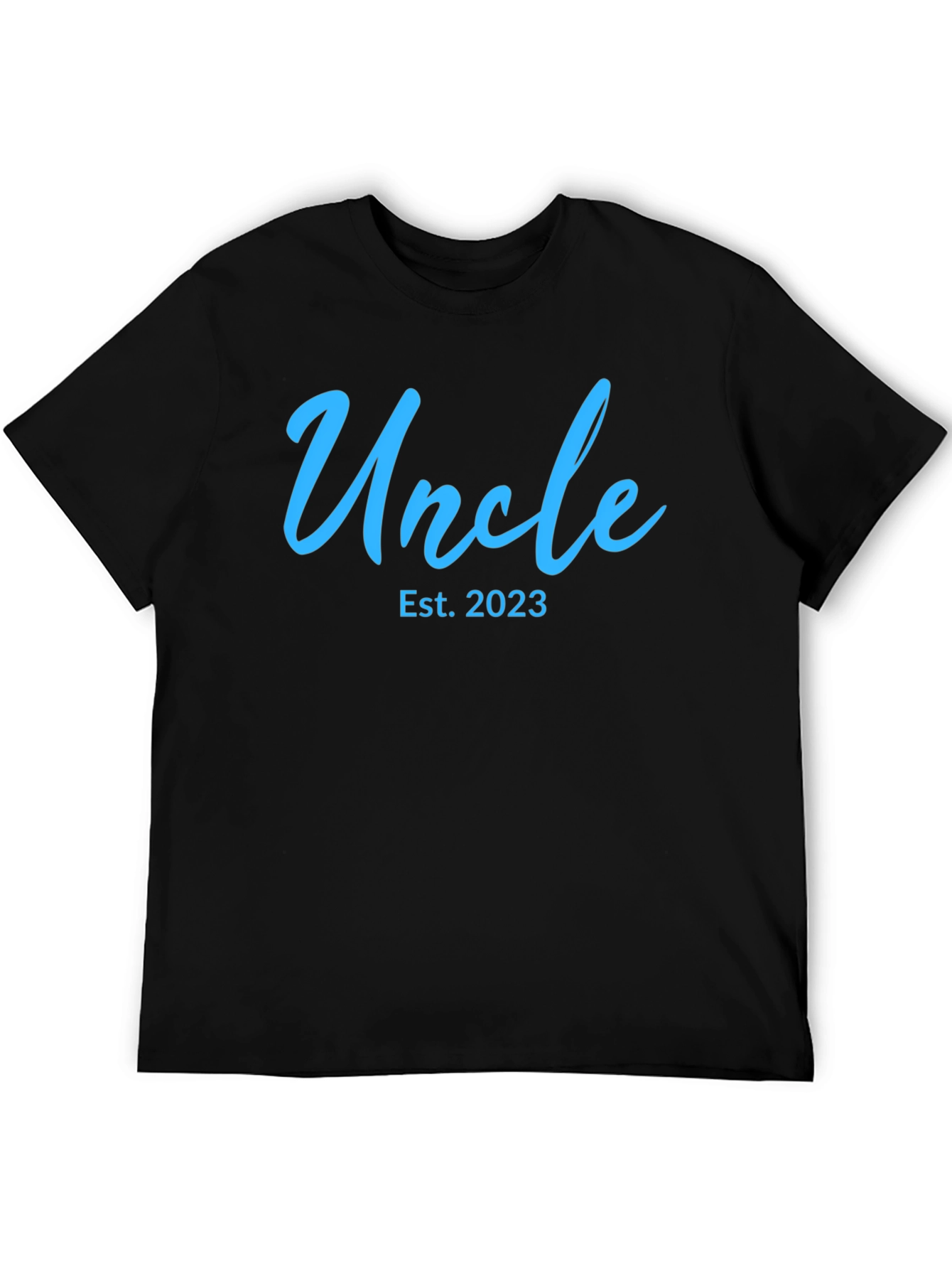 Black Uncle Est. 2023 T-Shirt - New Uncle Gift view 5