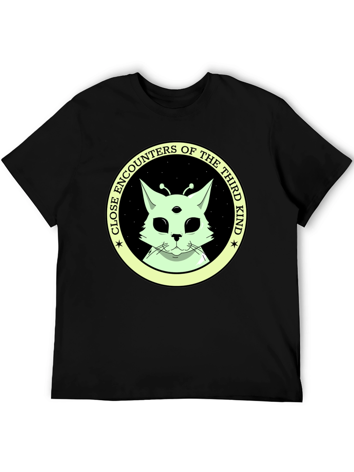 Black Alien Cat T-Shirt: Close Encounters of the Third Kind view 5