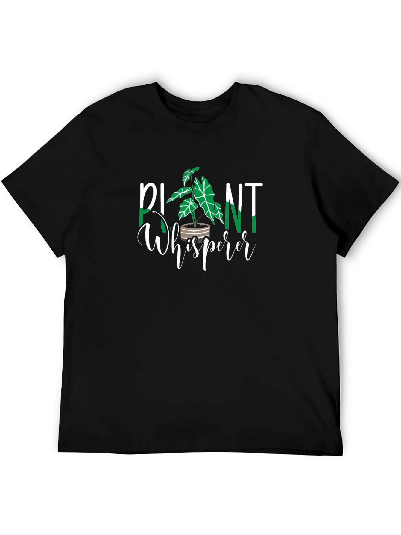 Black Plant Whisperer Graphic T-Shirt - Nature Lover Tee view 5