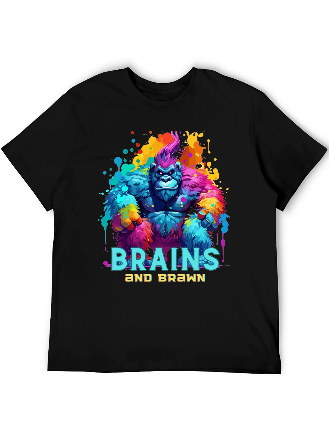Black Brains and Brawn Gorilla Graphic Tee view 5
