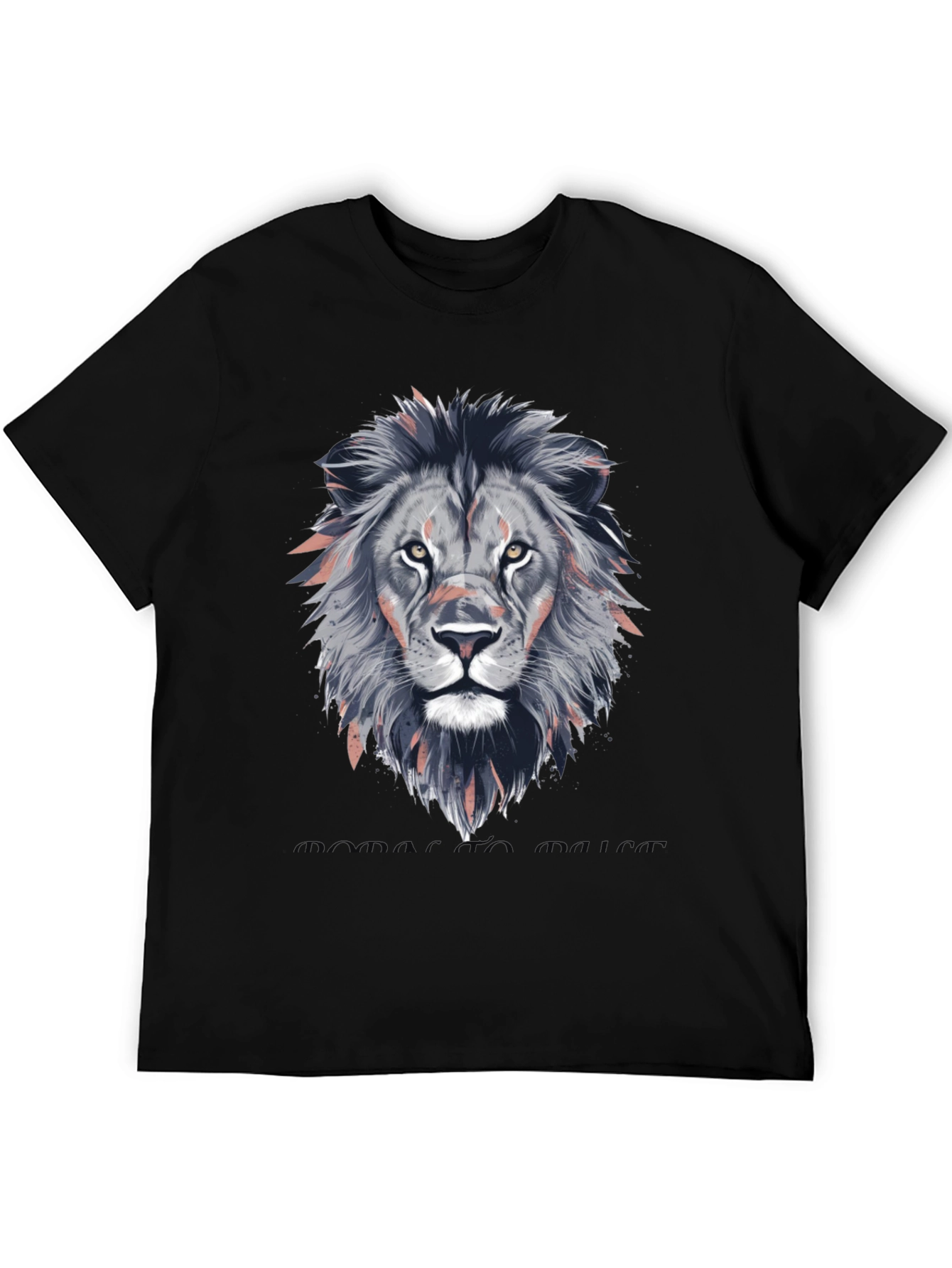 Black Lion Head Graphic T-Shirt - Stylish Animal Print Tee view 5