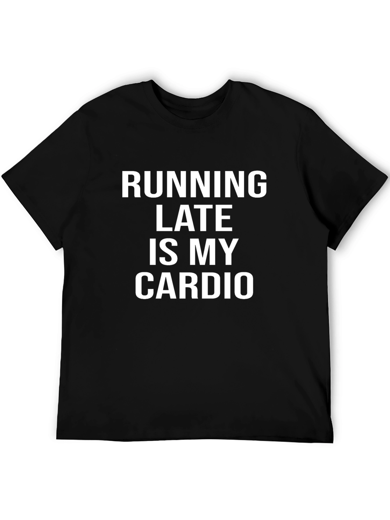 Black Running Late Cardio Graphic Tee view 5