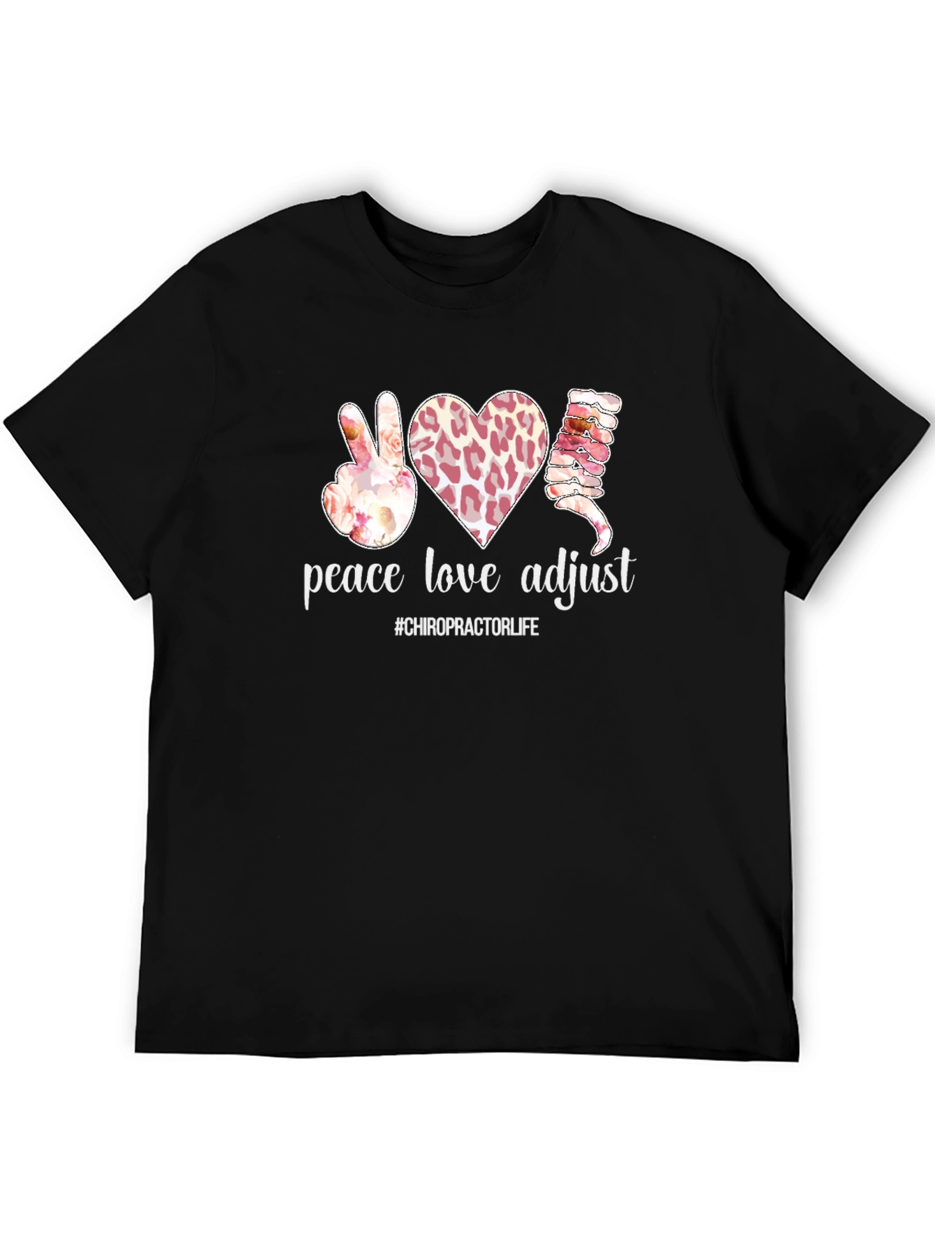 Peace Love Adjust Chiropractic T-Shirt - 5