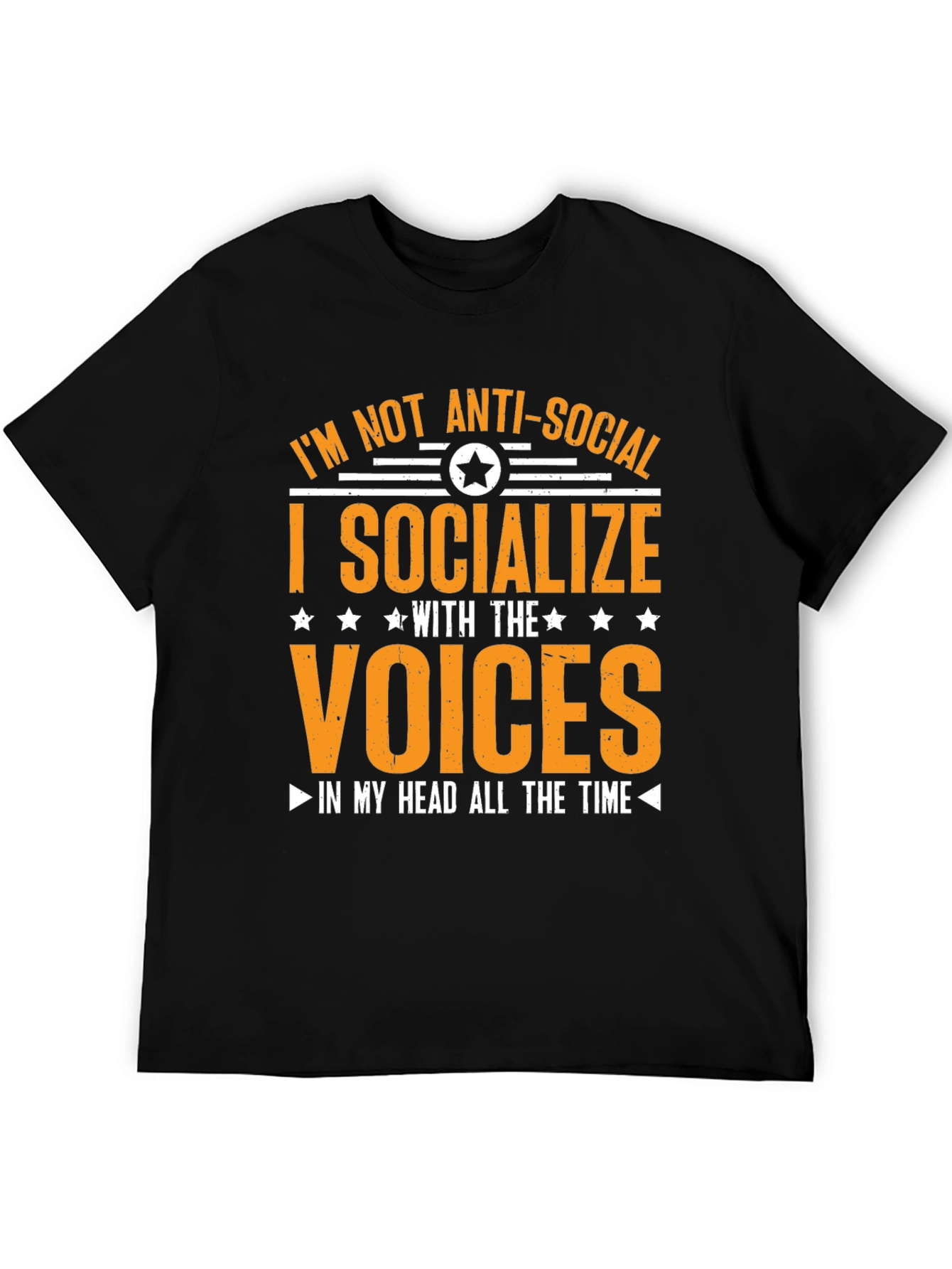 Anti-Social Voices Humor Graphic Tee - 5