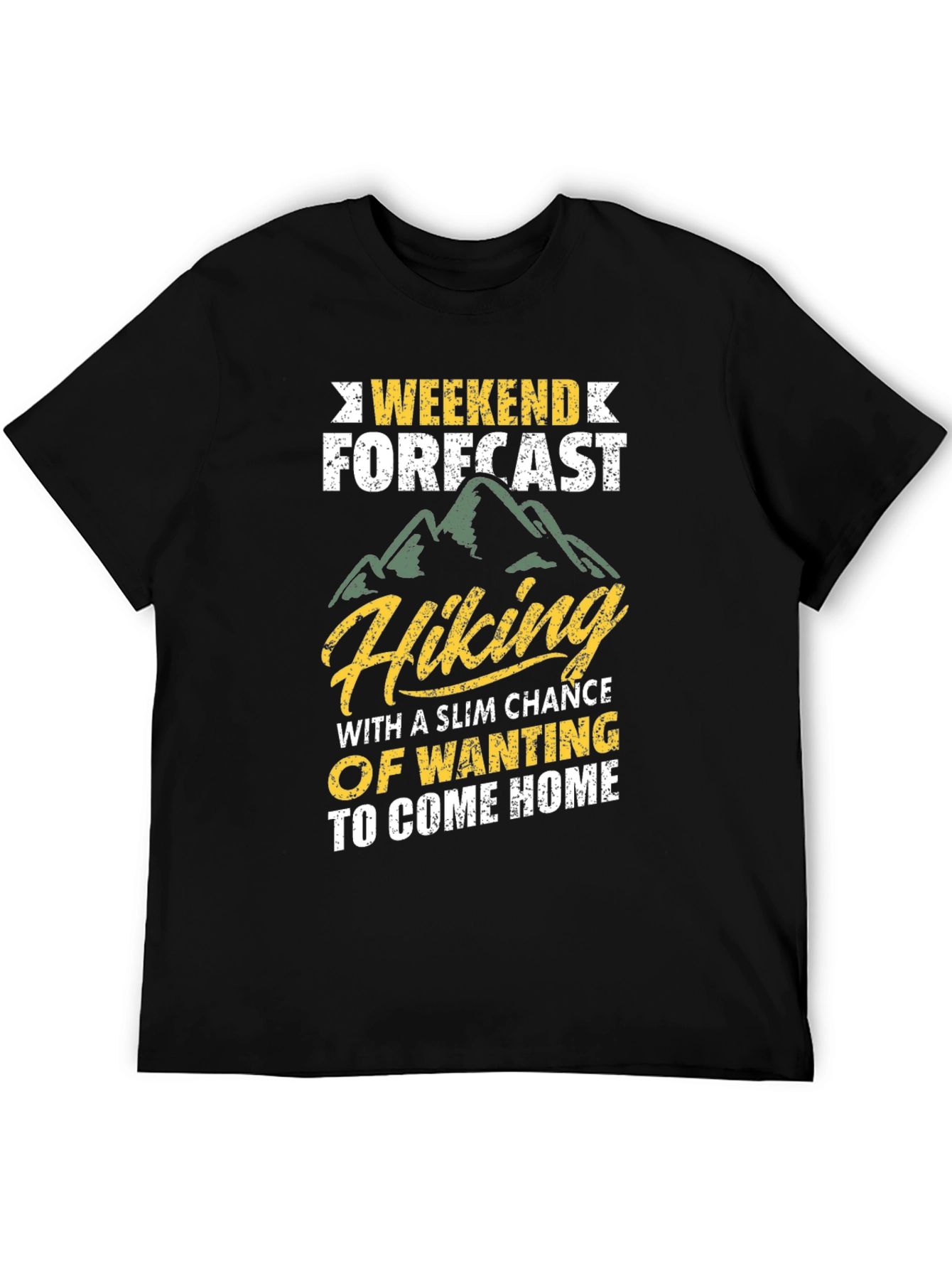 Black Hiking Forecast T-Shirt view 5