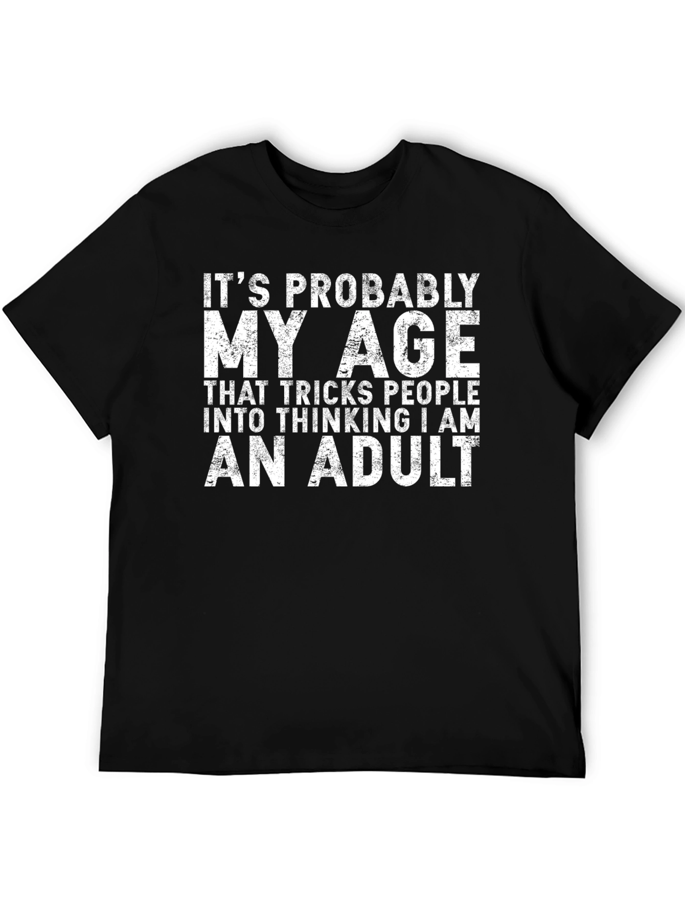 Black Funny Age Adult T-Shirt view 5