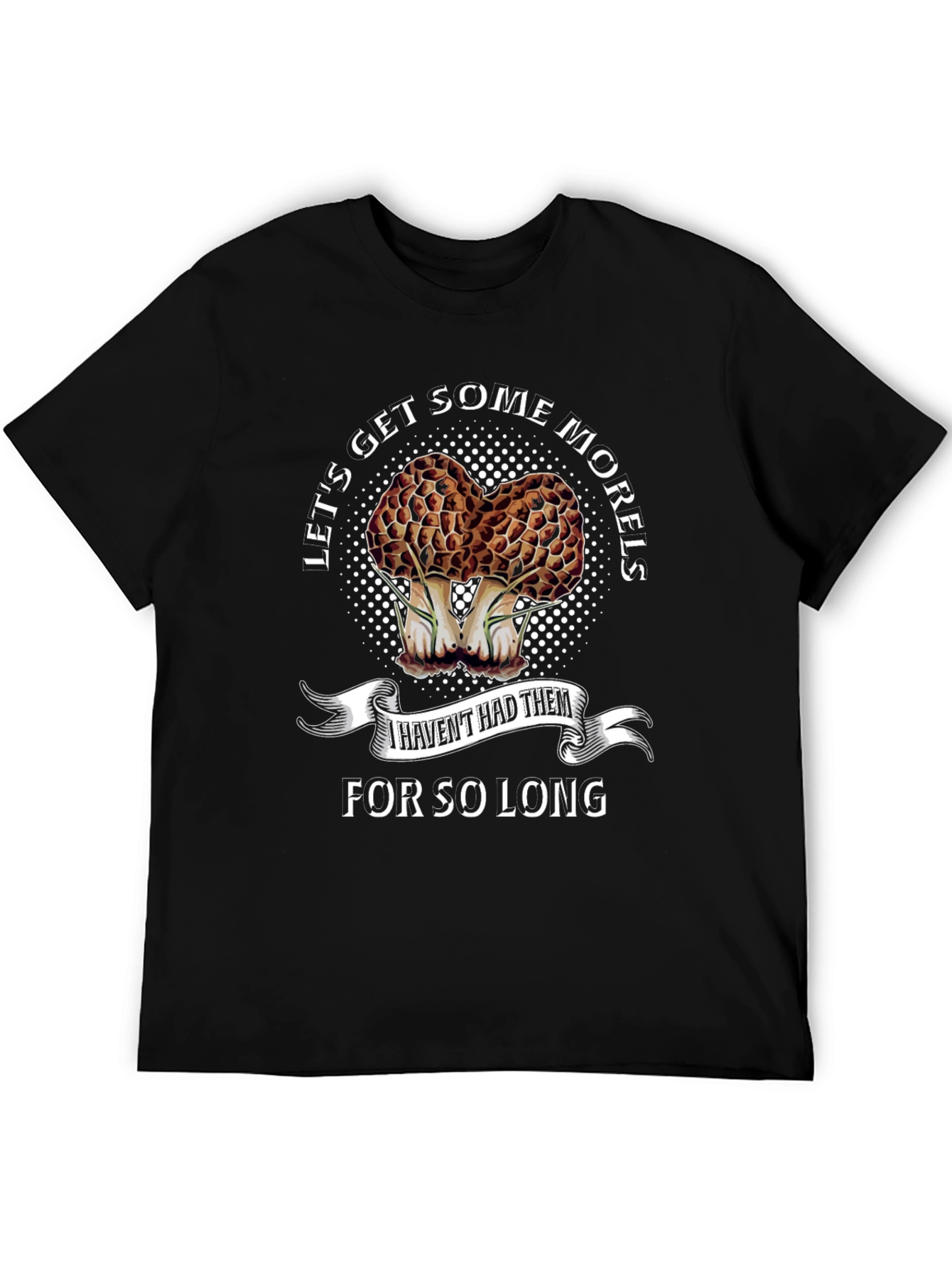 Black Morel Mushroom T-Shirt - Let's Get Some Morels view 5