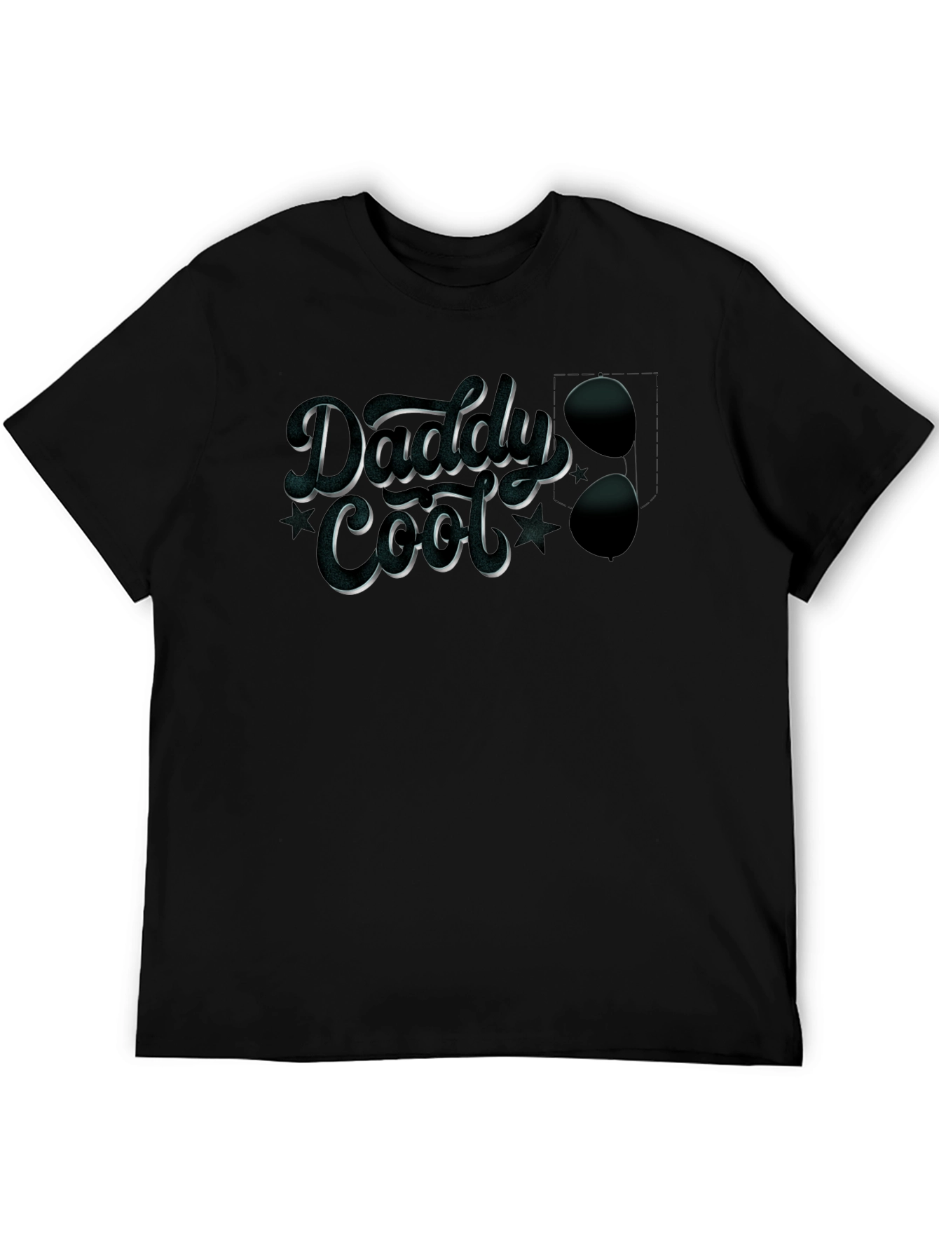 Black Daddy Cool Graphic Tee - Stylish Men's Black T-Shirt view 5