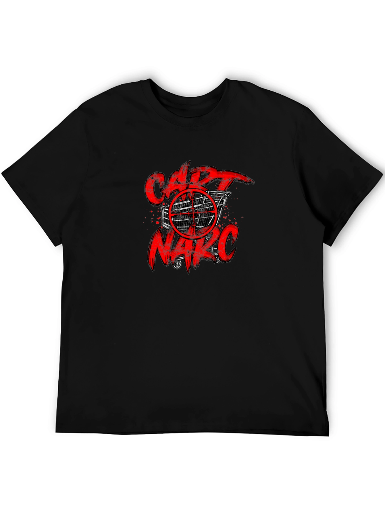 Black Cart Narc T-Shirt - Black Graphic Tee view 5