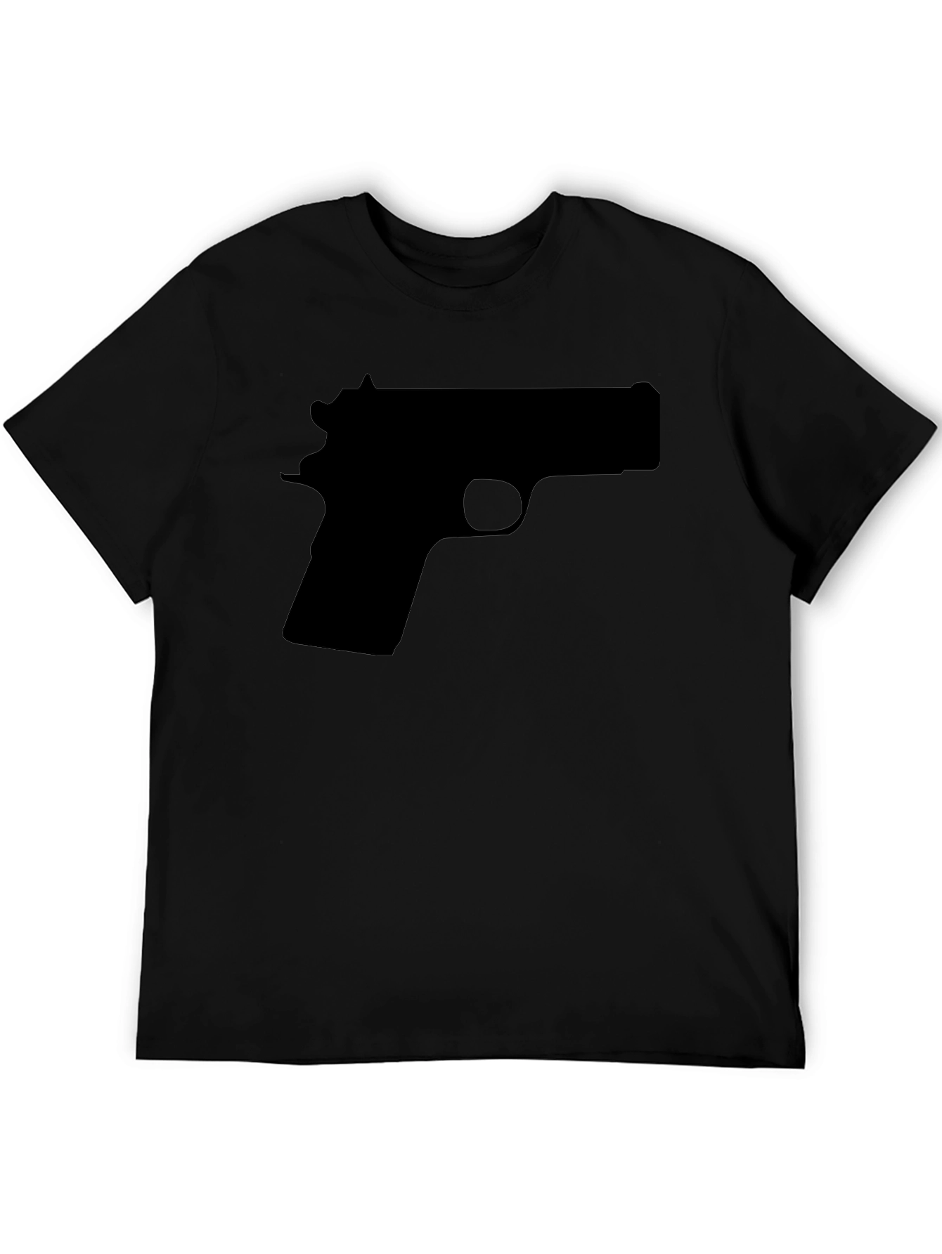 Black Gun Silhouette Graphic Tee - Black view 5