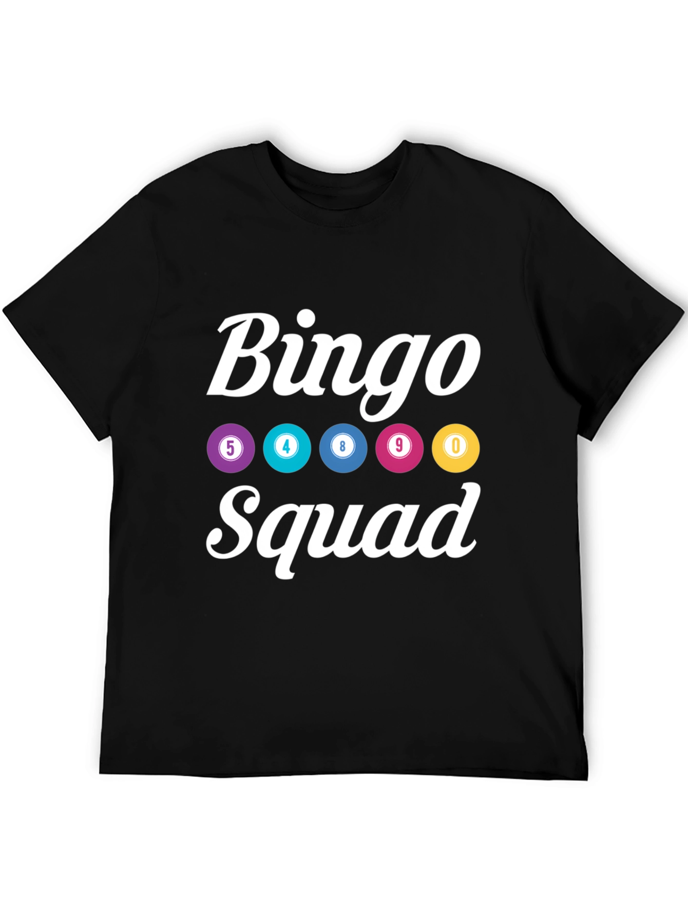 Black Bingo Squad T-Shirt - Lucky Numbers Graphic Tee view 5