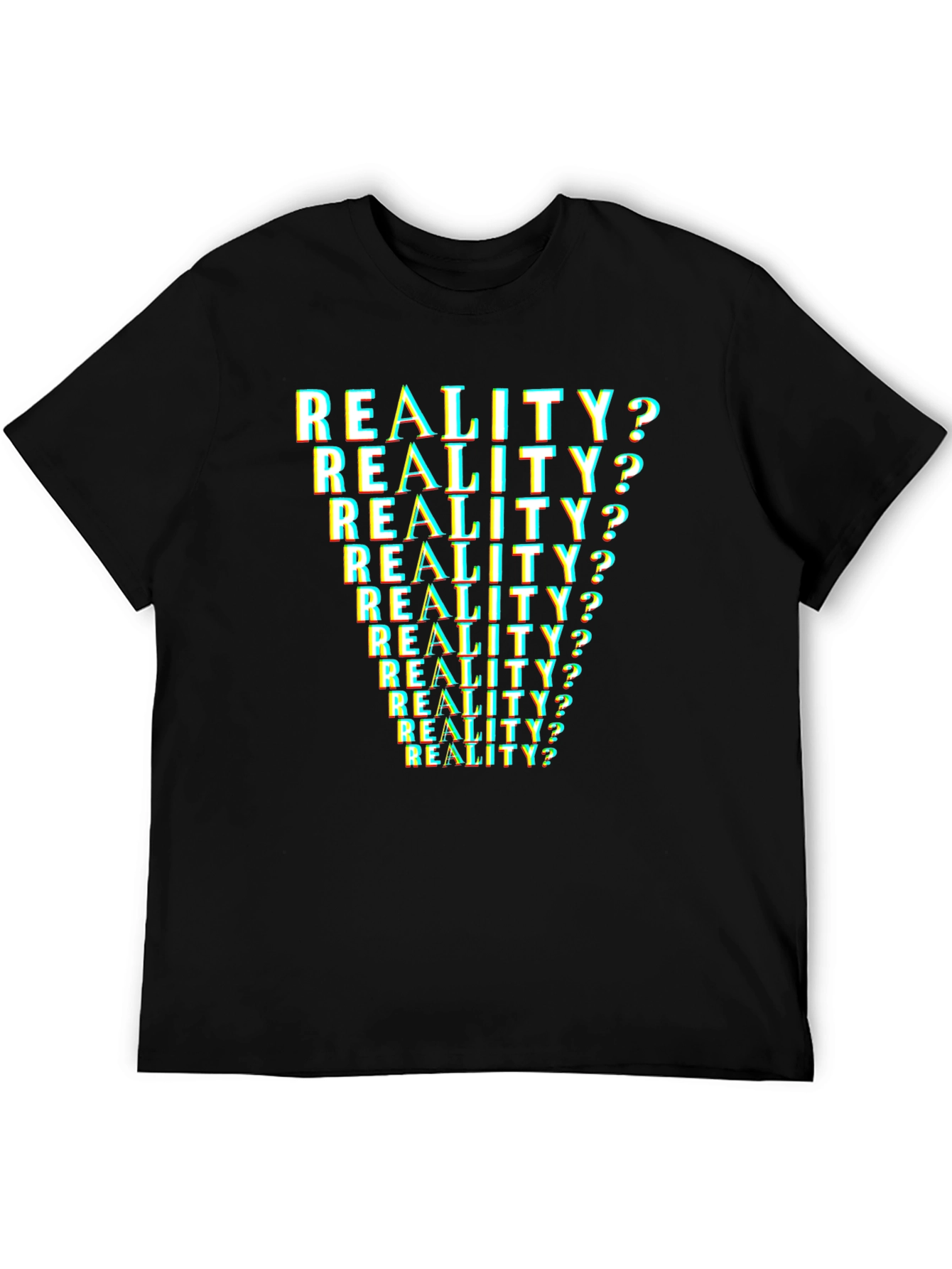 Black Reality? T-Shirt - Glitch Text Design view 5